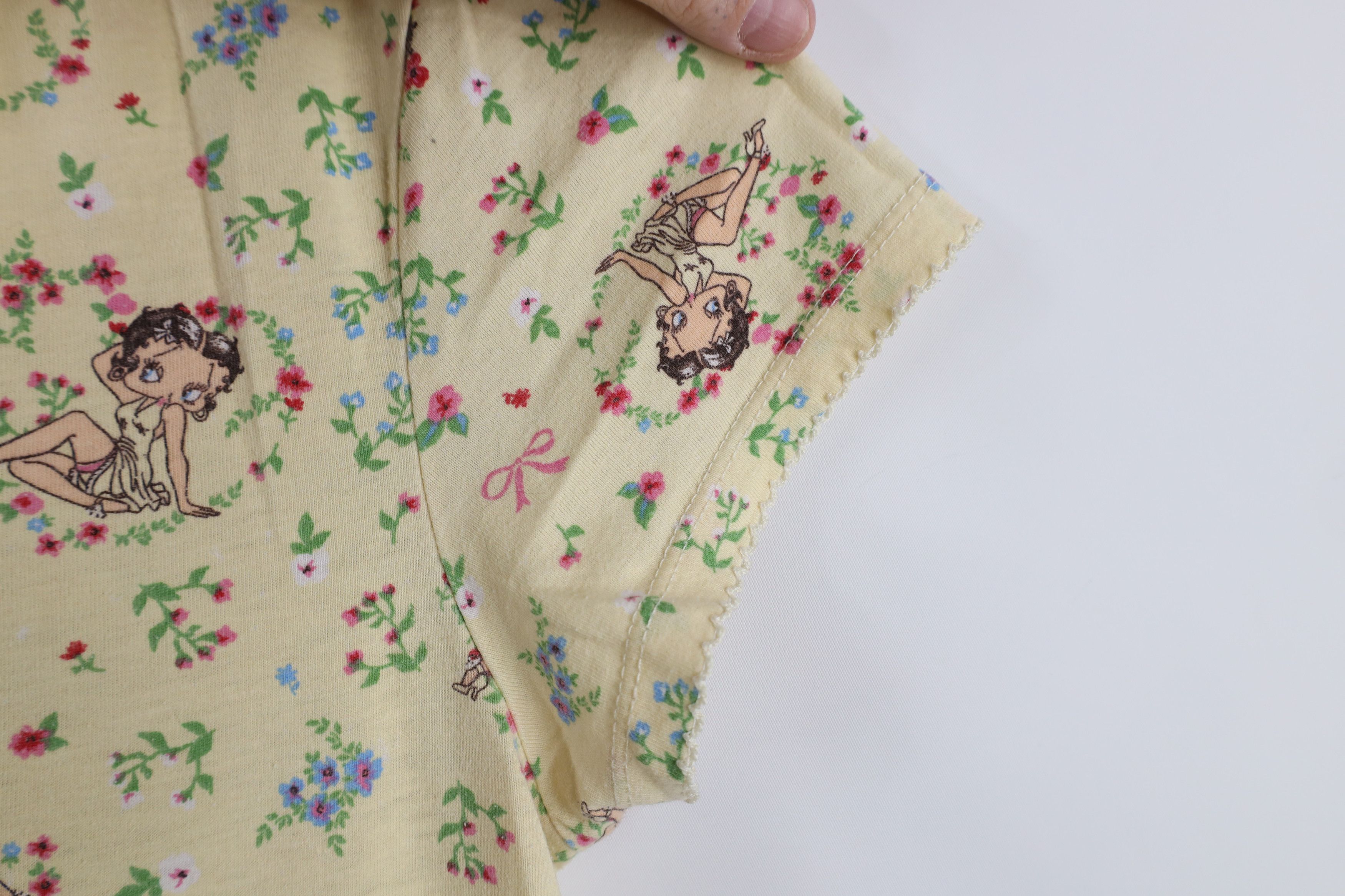 Vintage Vintage Y2K Betty Boop Over Print Flower Night Gown T-Shirt Size M / US 6-8 / IT 42-44 - 6 Thumbnail