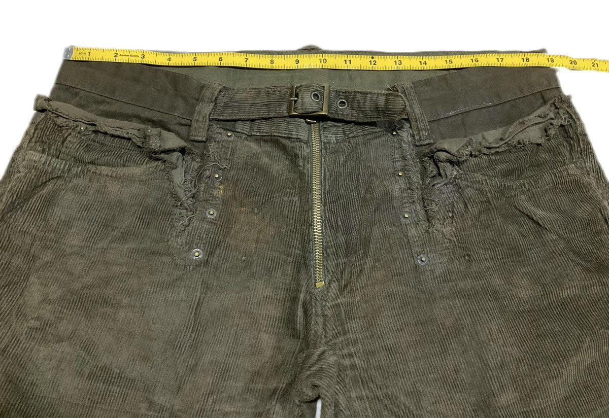 Dolce & Gabbana 🔥Y2K Archived D&G Frayed Corduroy Rebuild Pants Rivet Belt Size US 38 / EU 54 - 20 Thumbnail