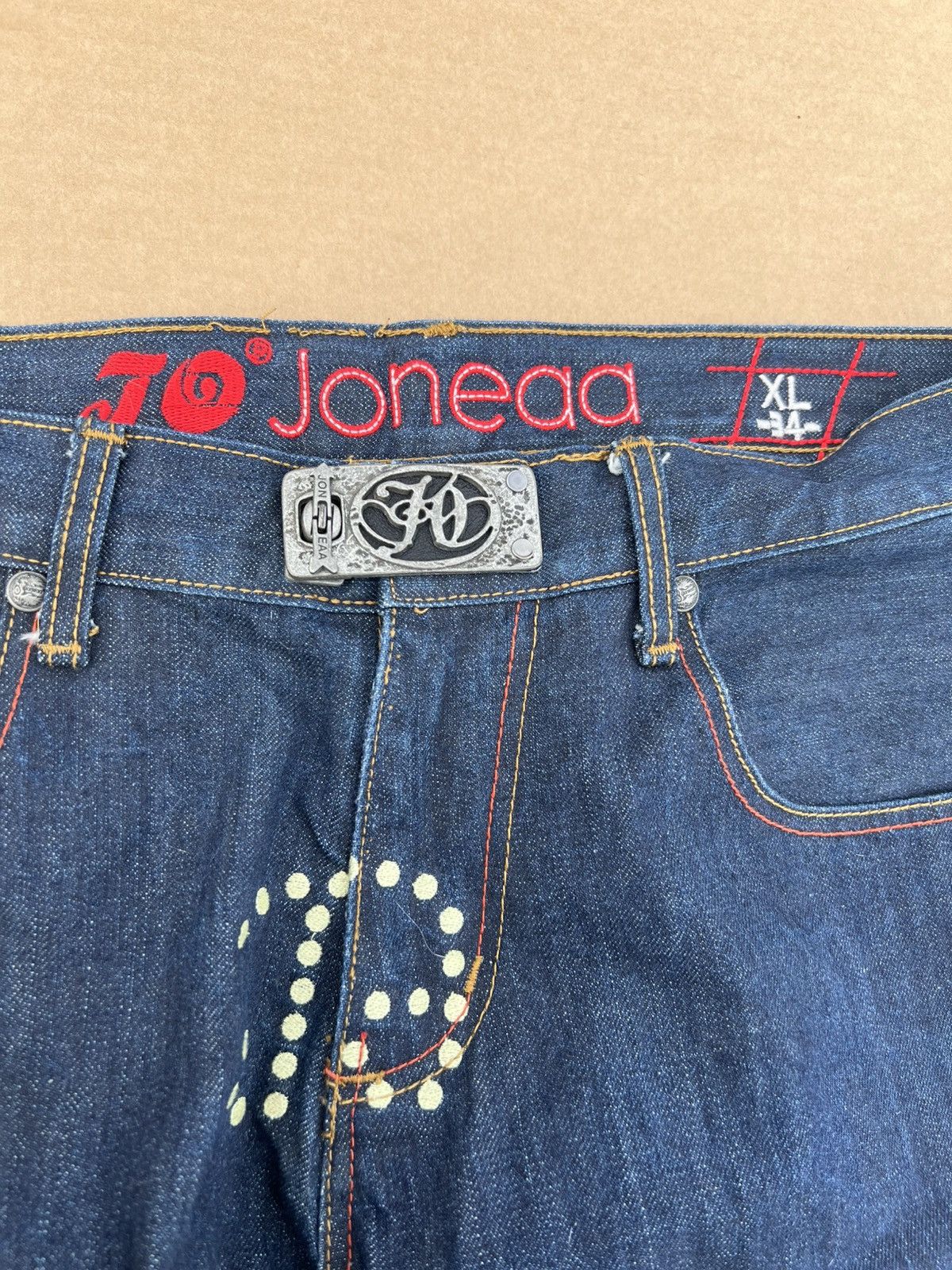 Japanese Brand Joneaa Shark Face Jeans Size US 34 / EU 50 - 4 Thumbnail