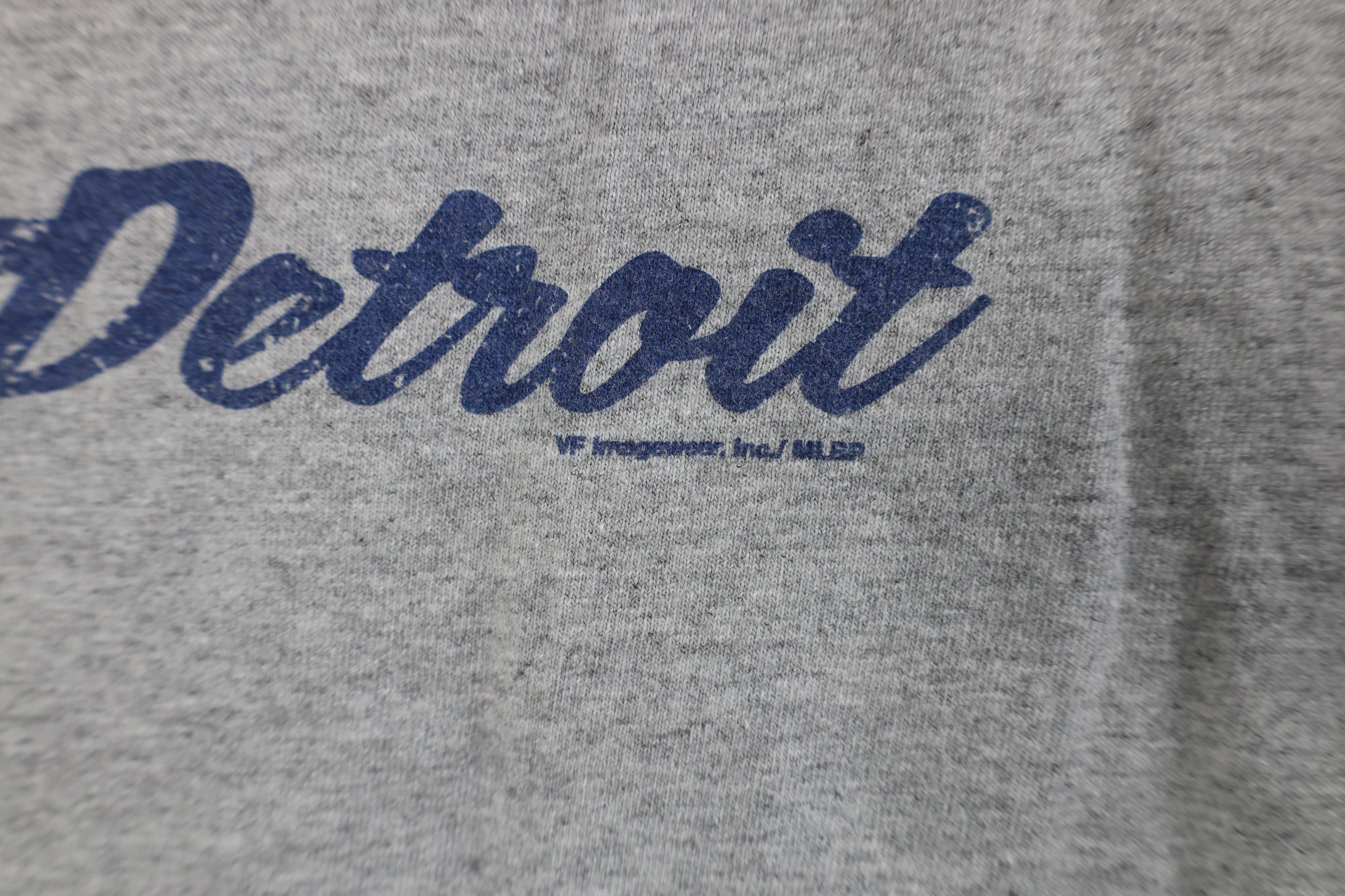 Vintage Vintage Y2K Detroit Tigers Baseball Muscle T-Shirt Gray Size US XL / EU 56 / 4 - 5 Thumbnail