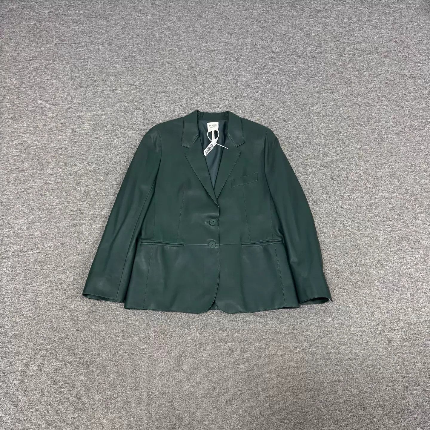 Hermes Hermes Emerald Green Leather Blazer 42 (99 New) Size M / US 6-8 / IT 42-44 - 1 Thumbnail