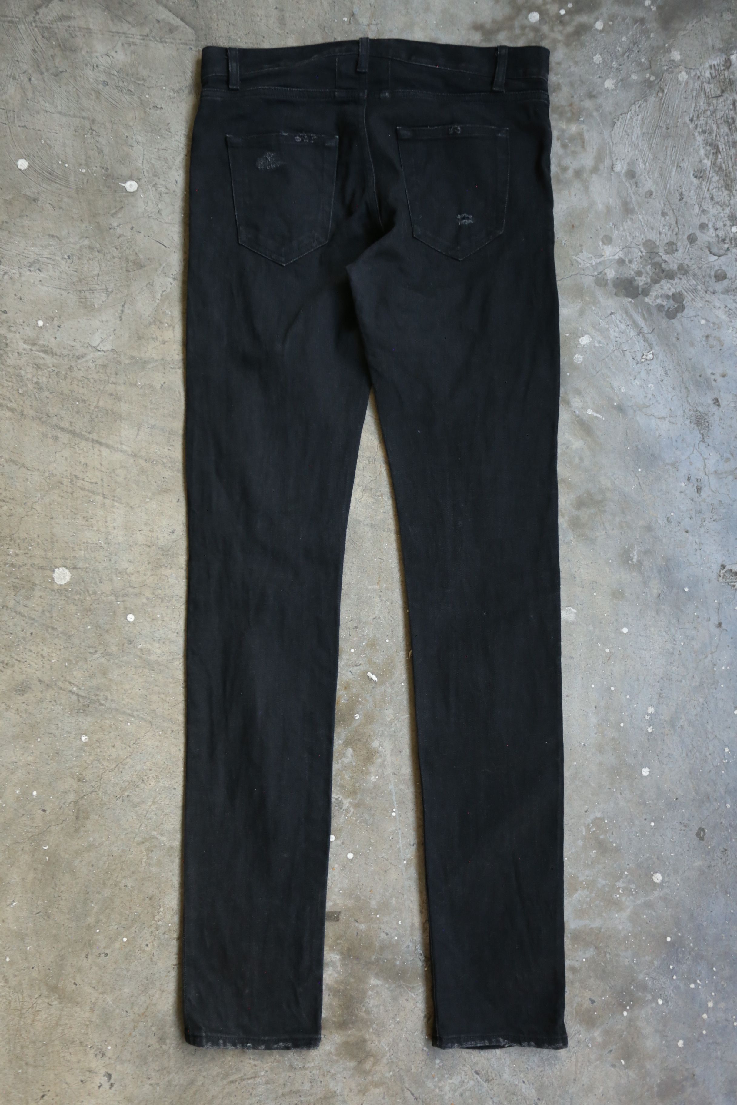 Saint Laurent Paris SLP - Hedi Slimane - F/W 15 - D02 Crash Denim Jean Size US 30 / EU 46 - 2 Thumbnail