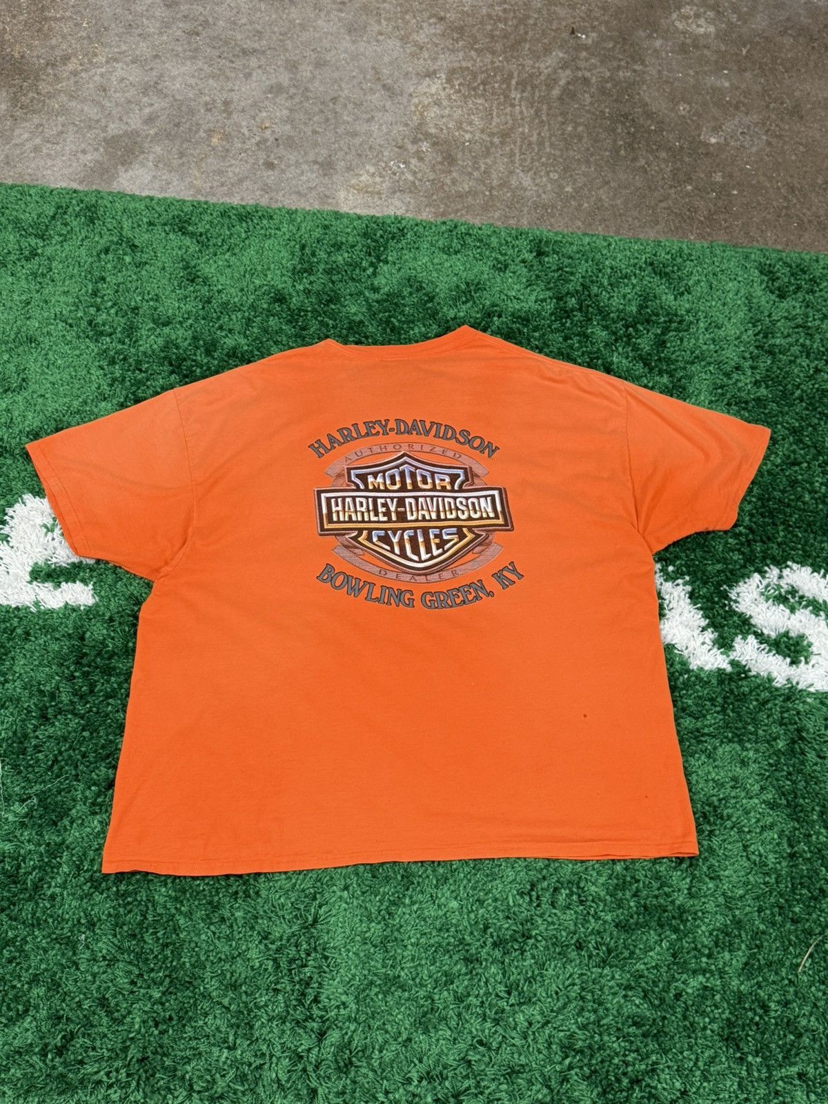 Harley Davidson Harley Davidson Orange Chrome Screaming Eagle Tee 3XL XXXL Size US XXL / EU 58 / 5 - 7 Thumbnail