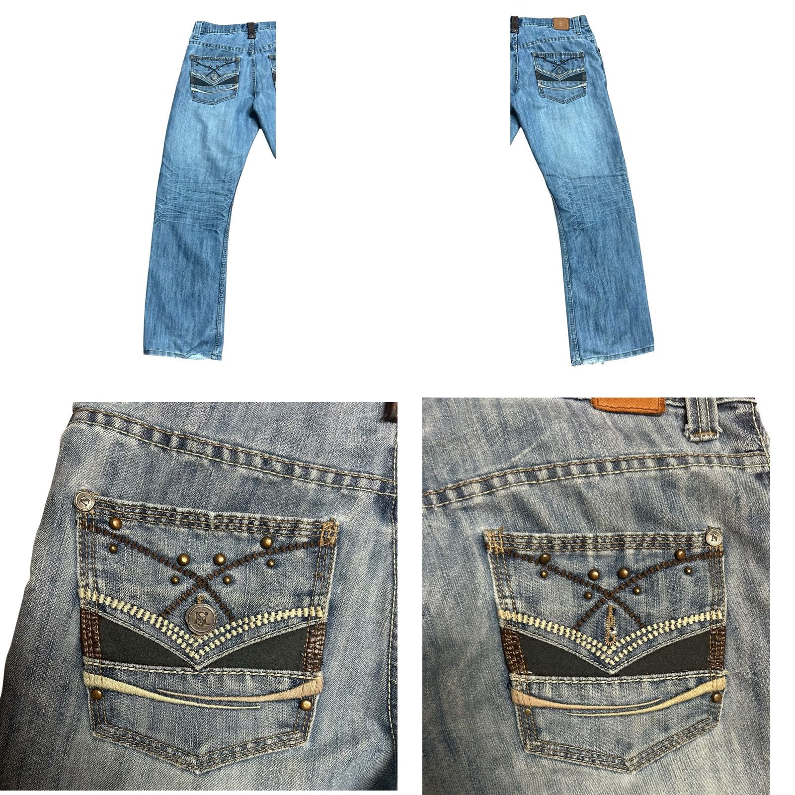 Denime 96 North Fit Slim Straight Jean Pant Sz 16 Blue Denim Vintage Y2K Womens Jeans 90s Size 38" / US 16 / IT 52 - 8 Thumbnail