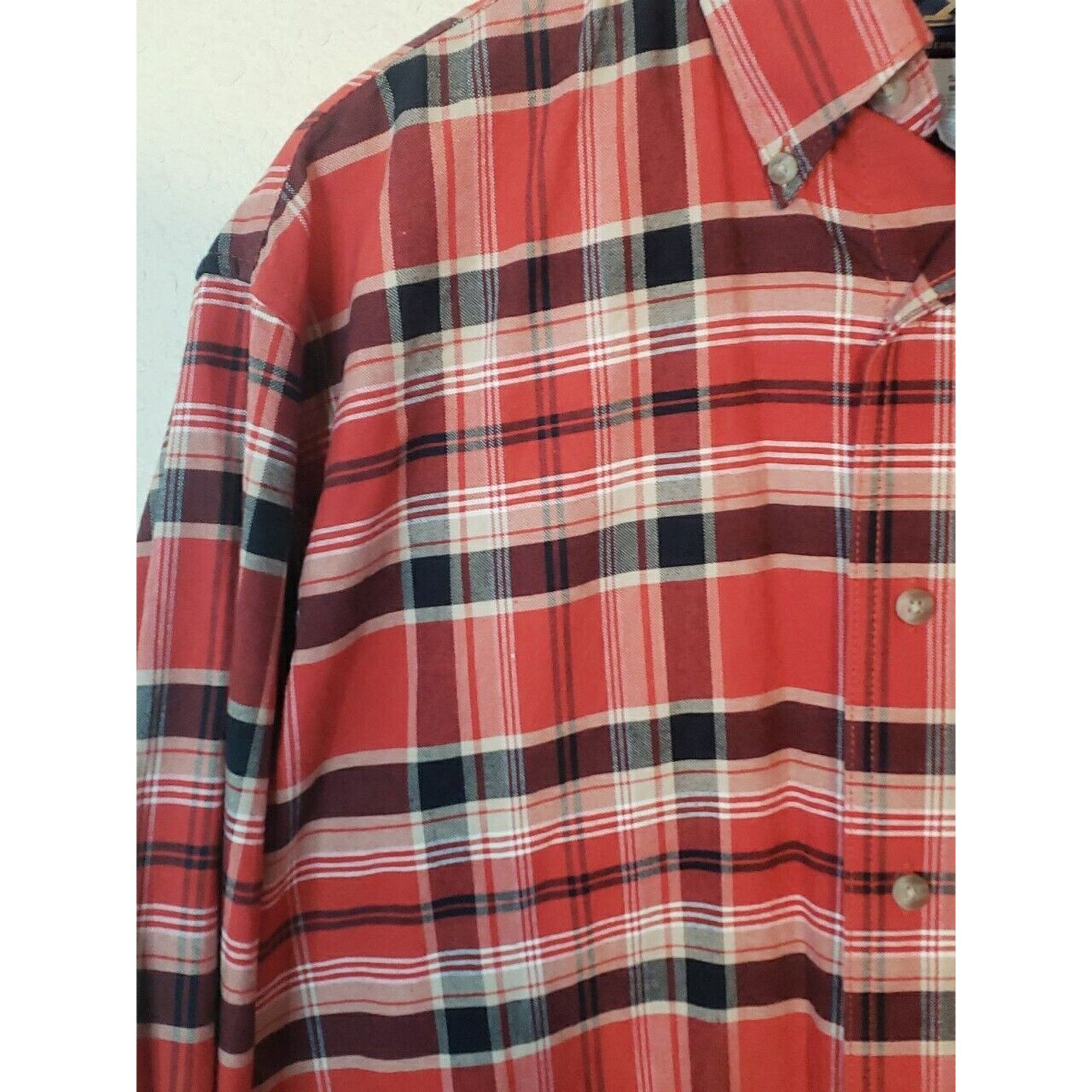 Wrangler Wrangler TwentyX 20X Red Plaid Long Sleeve Shirt Men's XL Size US XL / EU 56 / 4 - 3 Thumbnail