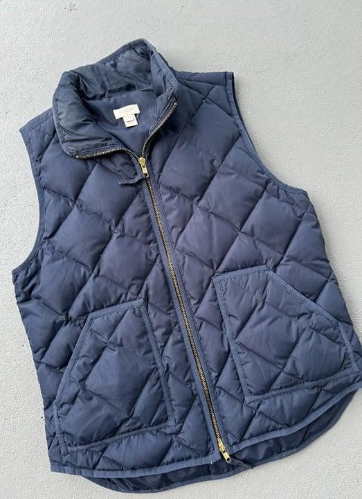 J.Crew J.Crew Navy Blue Quilted Vest Medium Size M / US 6-8 / IT 42-44 - 1 Thumbnail