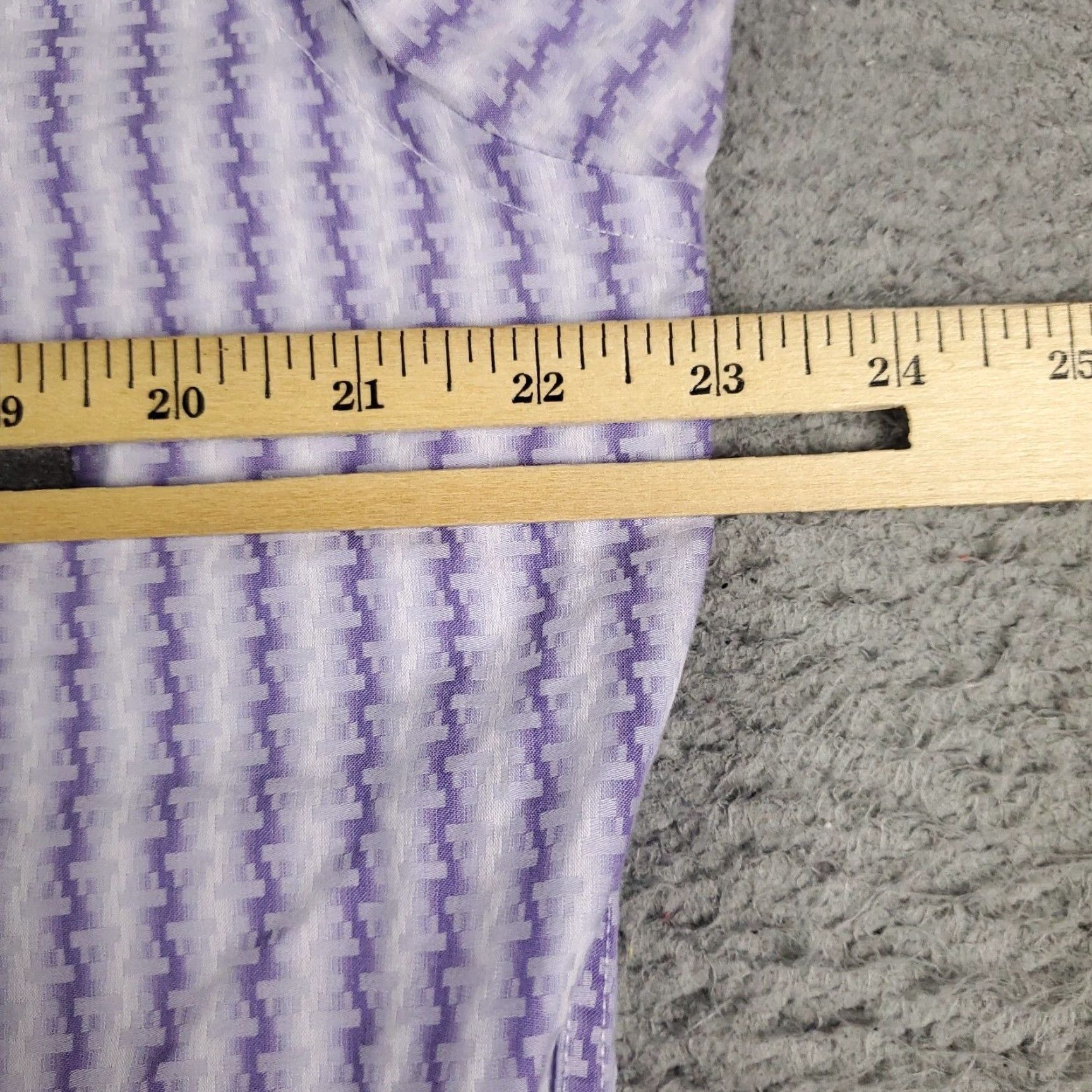BUGATCHI VINTAGE Bugatchi Uomo Mens Shirt Size Medium Long Sleeve Collared Cotton Button Up Purple Striped Classic Fit Size US M / EU 48-50 / 2 - 5 Thumbnail