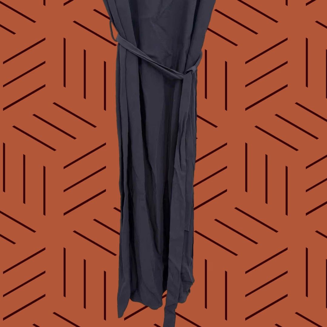 VINTAGE Zimmermann Navy Size 8 Maxi Short Sleeve Dress