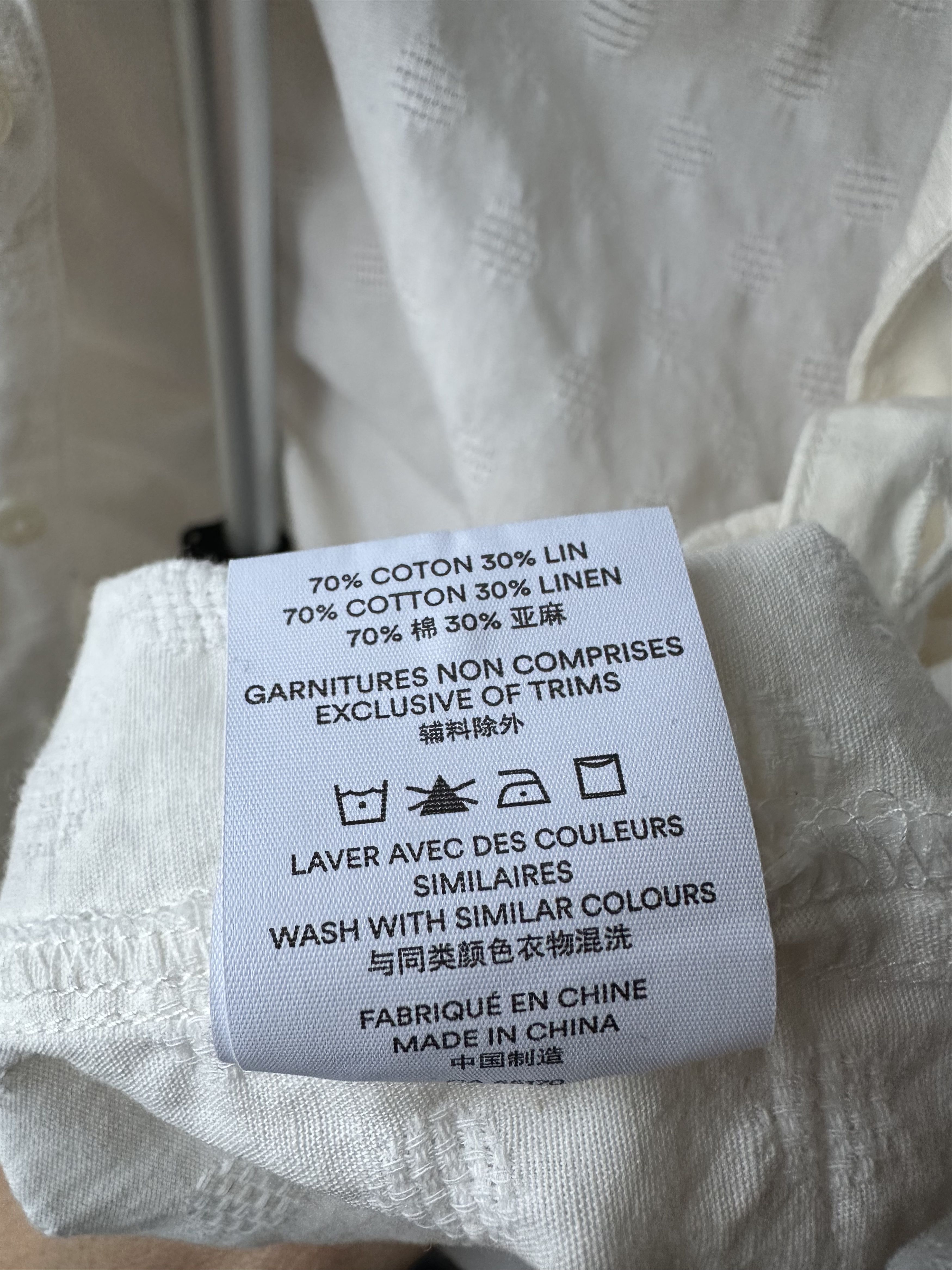 Frank & Oak Cotton Linen Perforated Camp Collar Shirt Size US S / EU 44-46 / 1 - 9 Thumbnail
