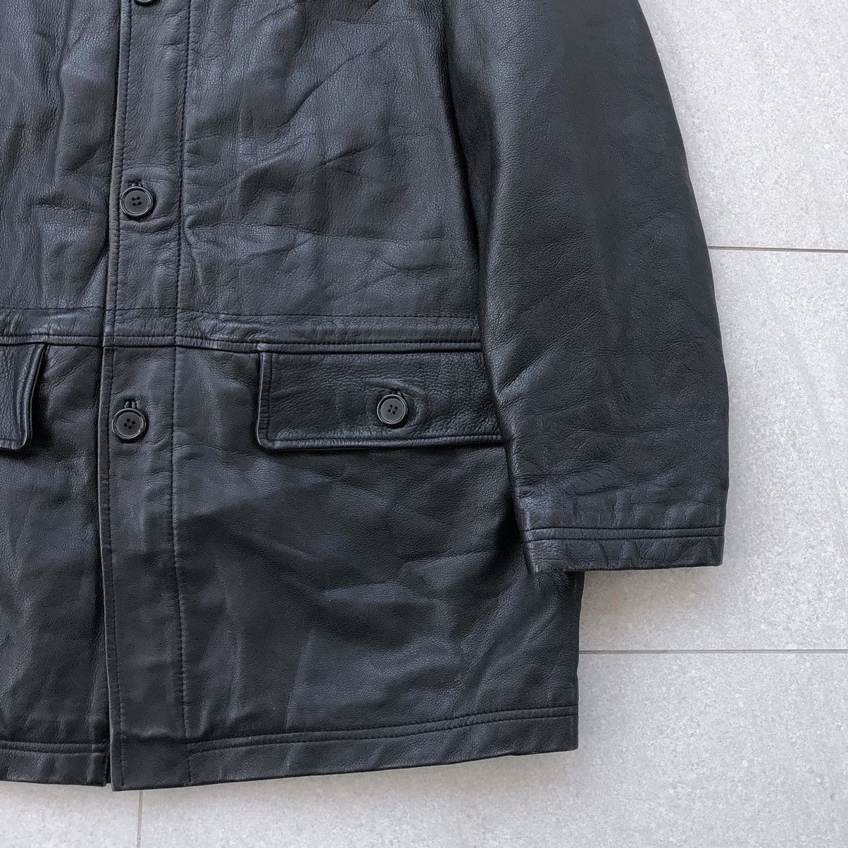 Vintage Vintage HARAJUKU Men’s Cow Genuine Leather Trench Coat Size US L / EU 52-54 / 3 - 10 Thumbnail
