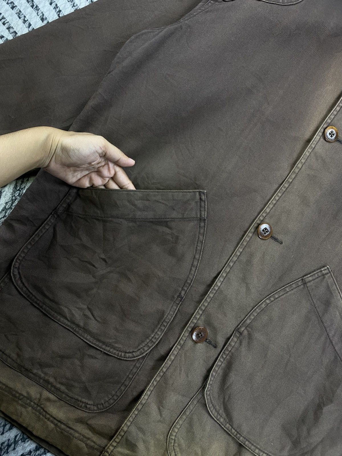 L.L. Bean 🔥RARE Vintage L.L.Bean Faded Workwear Chore Jacket Size US XL / EU 56 / 4 - 7 Thumbnail