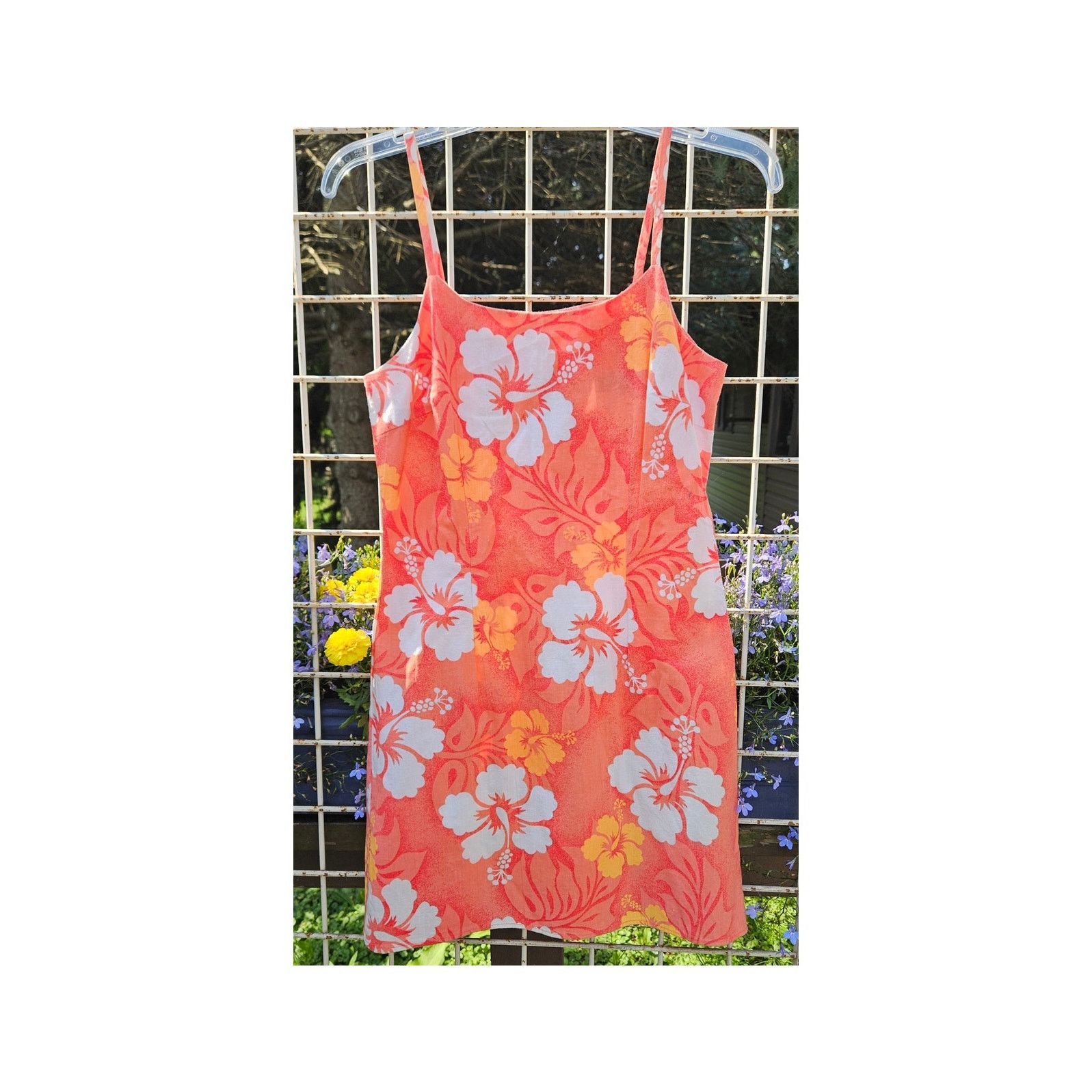 Other Floral Orange & White Sundress. Habiscus print. Girls Size 5 Size S / US 4 / IT 40 - 1 Thumbnail