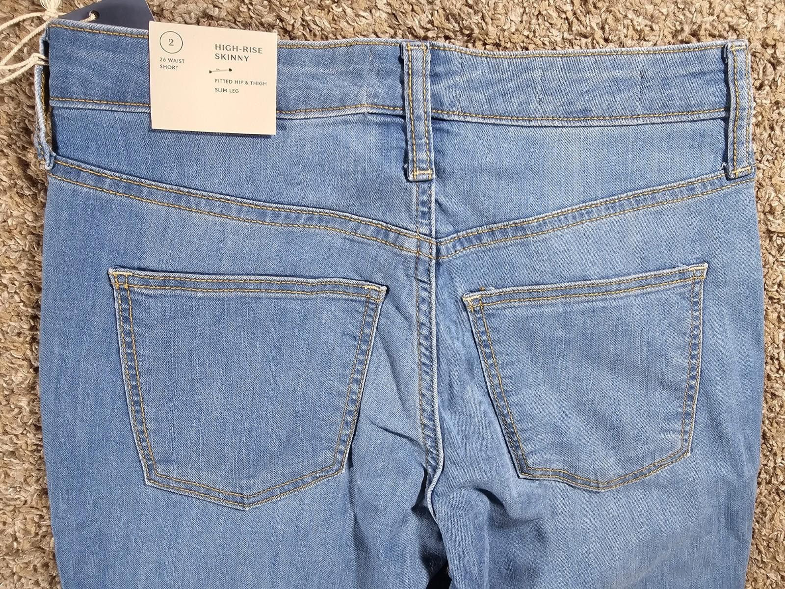 Designer Womens Universal Thread High Rise Skinny Jeans 2 Short Nwt Size 26" / US 2 / IT 38 - 8 Thumbnail