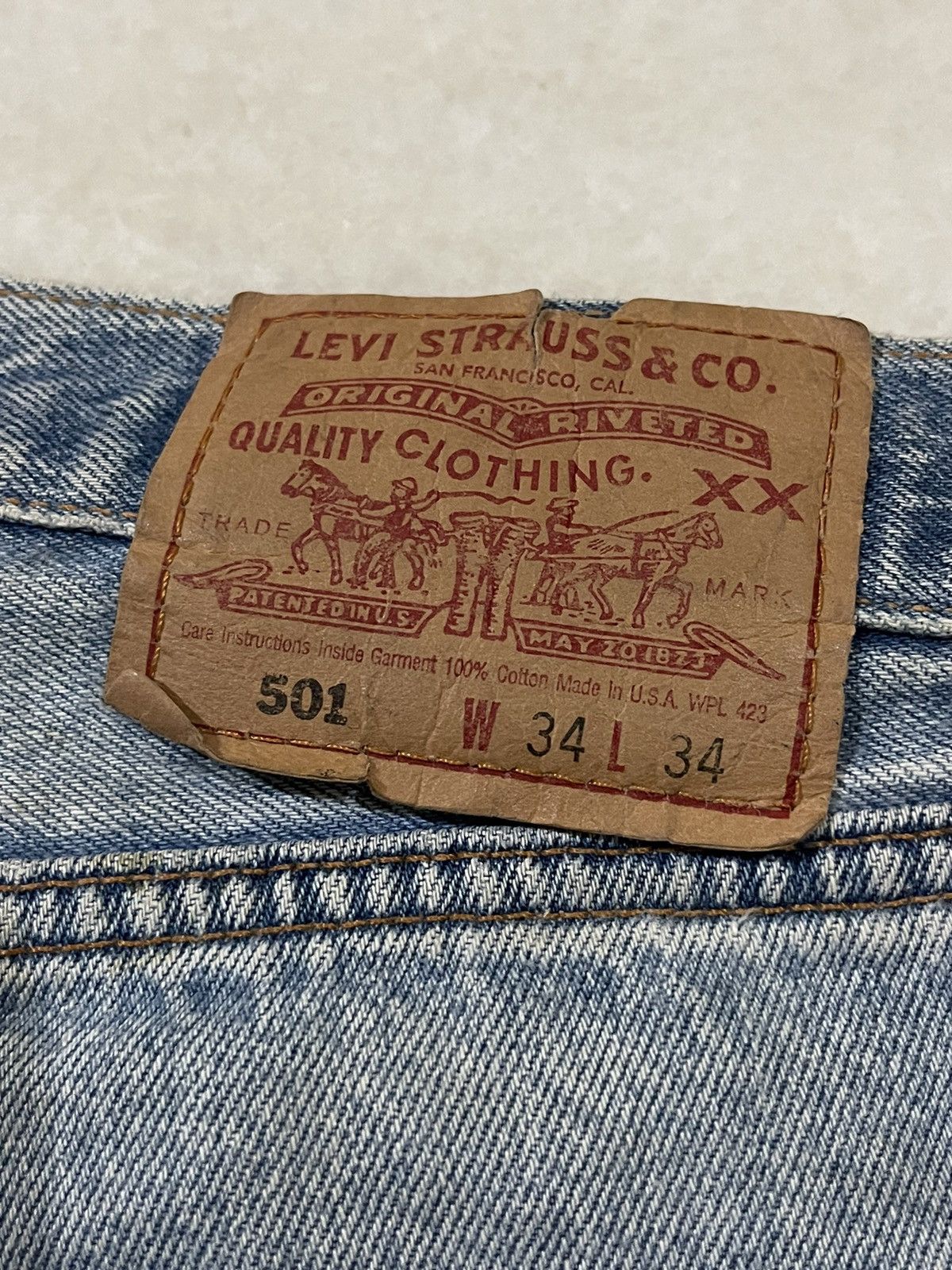 Levi's Vintage Clothing Vintage 00s Levis 501 Denim Shorts / Vintage Levis 501 Size US 34 / EU 50 - 13 Thumbnail