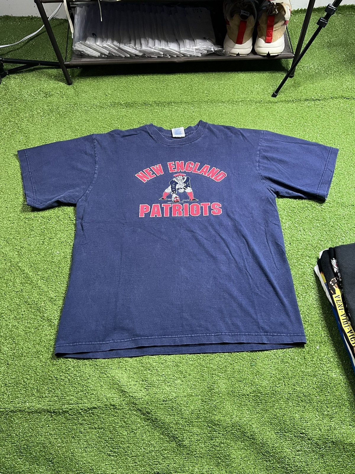 Vintage Faded New England Patriots Sweatshirt