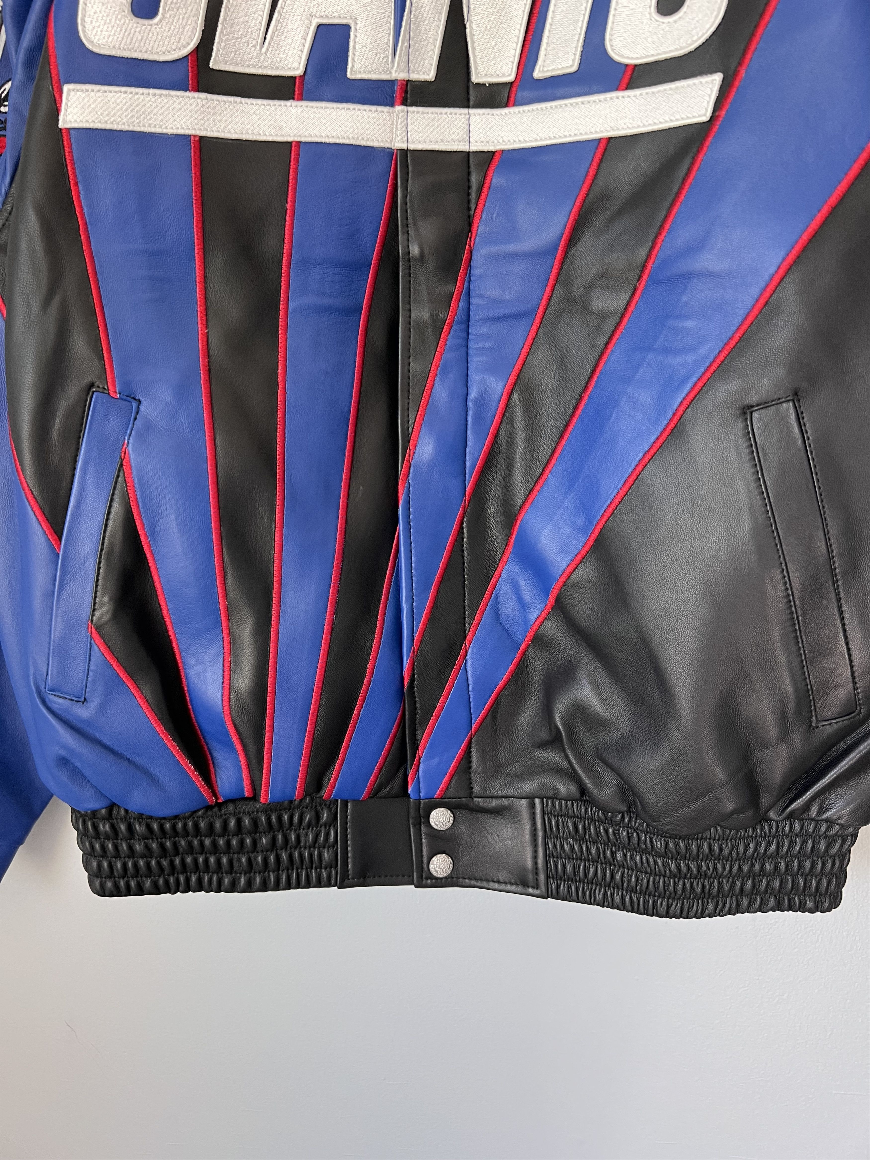Jeff Hamilton Kith Jeff Hamilton New York Giants Leather Varsity Jacket Size US XL / EU 56 / 4 - 3 Thumbnail