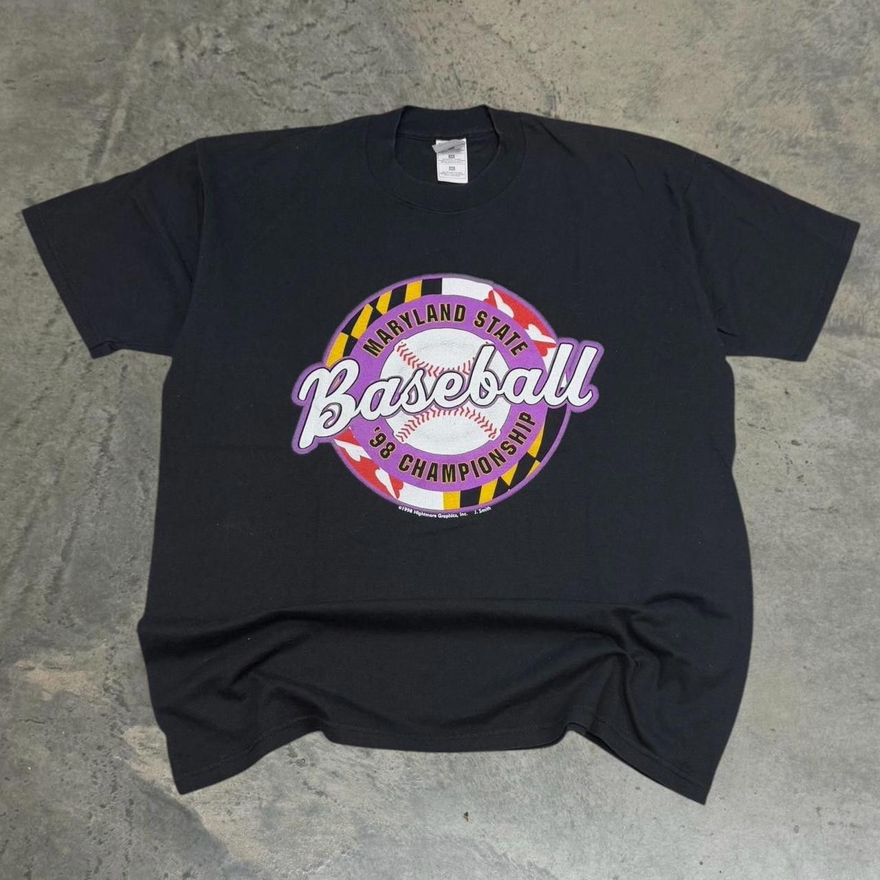 Fruit Of The Loom × Vintage Vintage 1998 Maryland State Baseball Championship T-Shirt Size US XL / EU 56 / 4 - 1 Thumbnail
