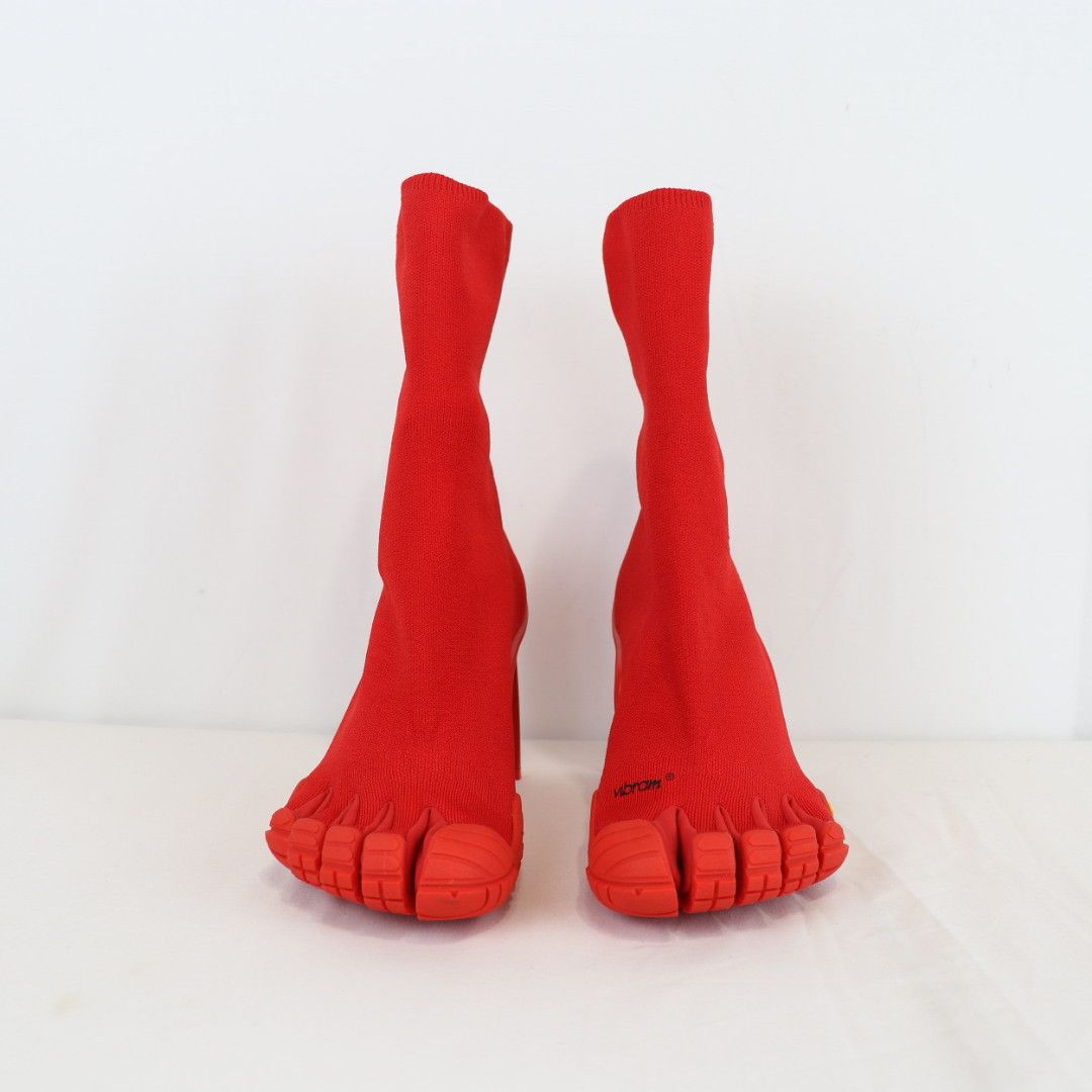Balenciaga o1rshd1 Heeled Toe Boots in Red Size US 8 / IT 38 - 8 Thumbnail