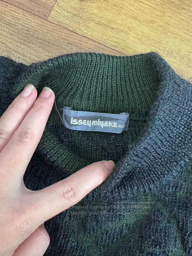 Issey Miyake Issey Miyake size:F Wool Green Color-Block Sweater Size US S / EU 44-46 / 1 - 3 Thumbnail