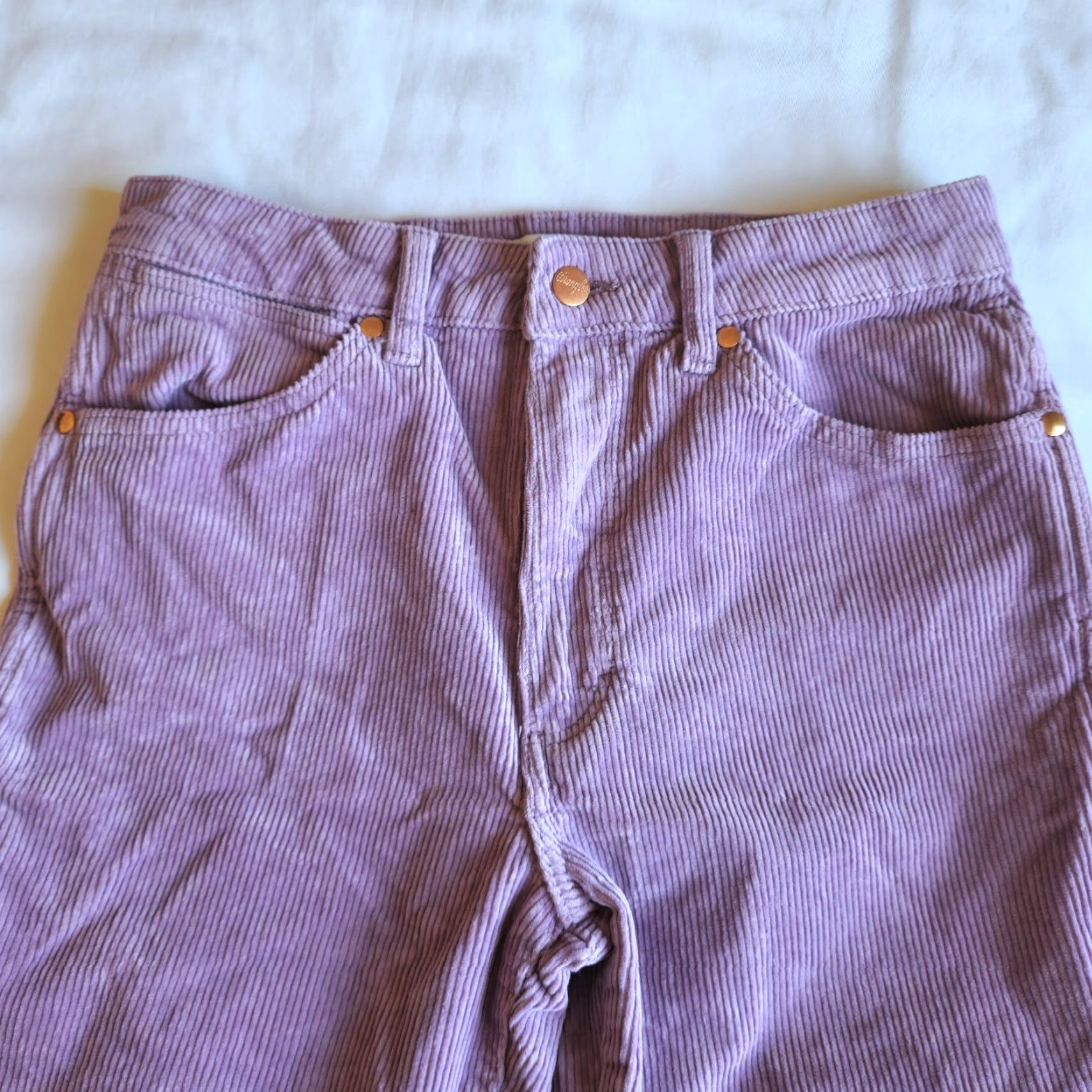 Wrangler Wrangler Women's Corduroy Purple Westward High Rise Bootcut 29/30 Pants Womens Jeans Size 29" - 2 Thumbnail