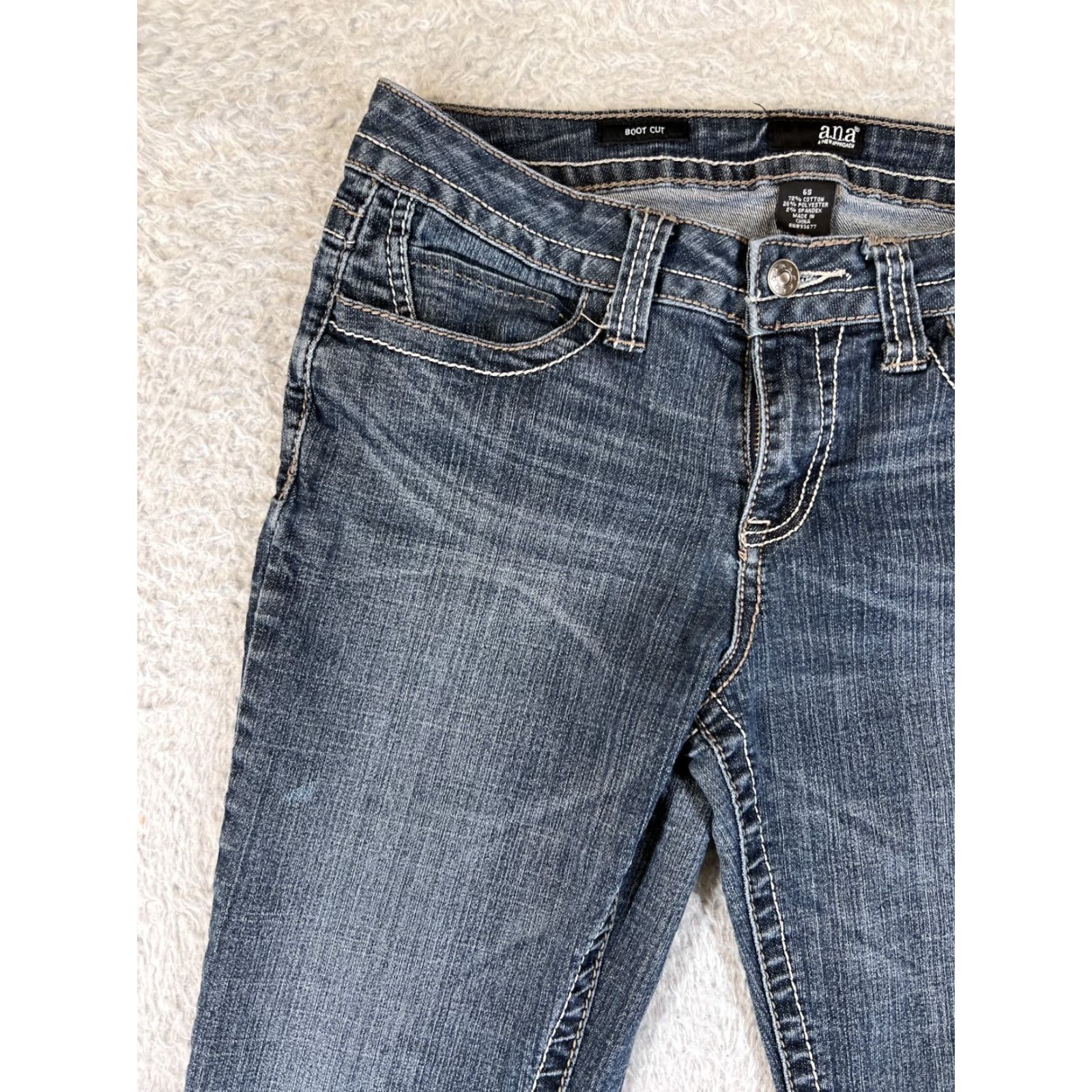 Vintage A New Approach Jeans Womens 6 Blue Bootcut Western Embroidered Pants Size 28" / US 6 / IT 42 - 5 Thumbnail