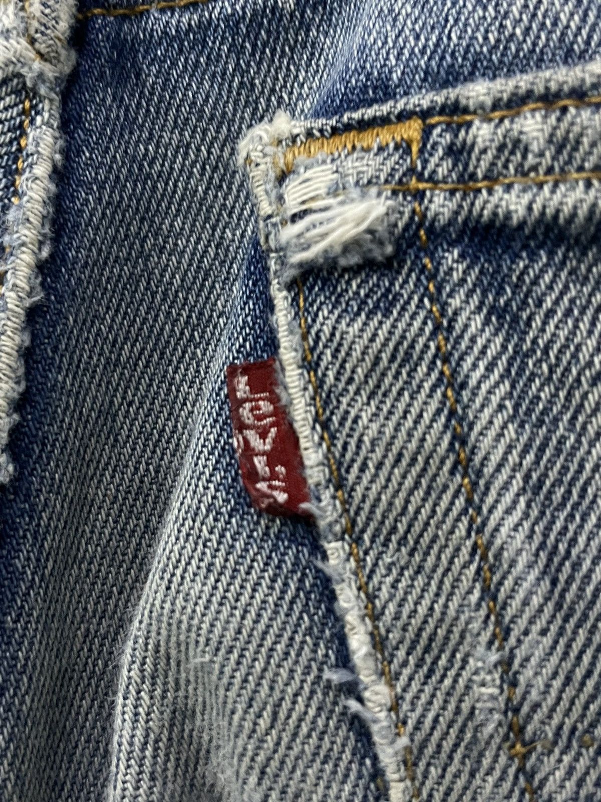 Levi's × Vintage Vintage 90s Levis 501 Japan Made Distressed Repaired Jeans Size US 30 / EU 46 - 14 Thumbnail