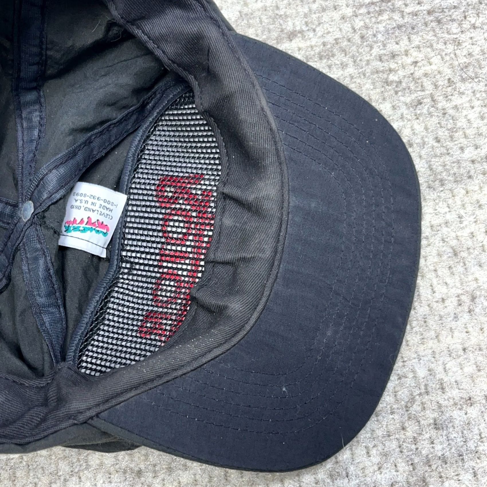 Vintage Vintage Rotor Tools Hat Cap Black Red Nylon Snap Back 90s Made In USA Trucker F2 Mens One Size Black Nylon Trucker Size ONE SIZE - 5 Thumbnail