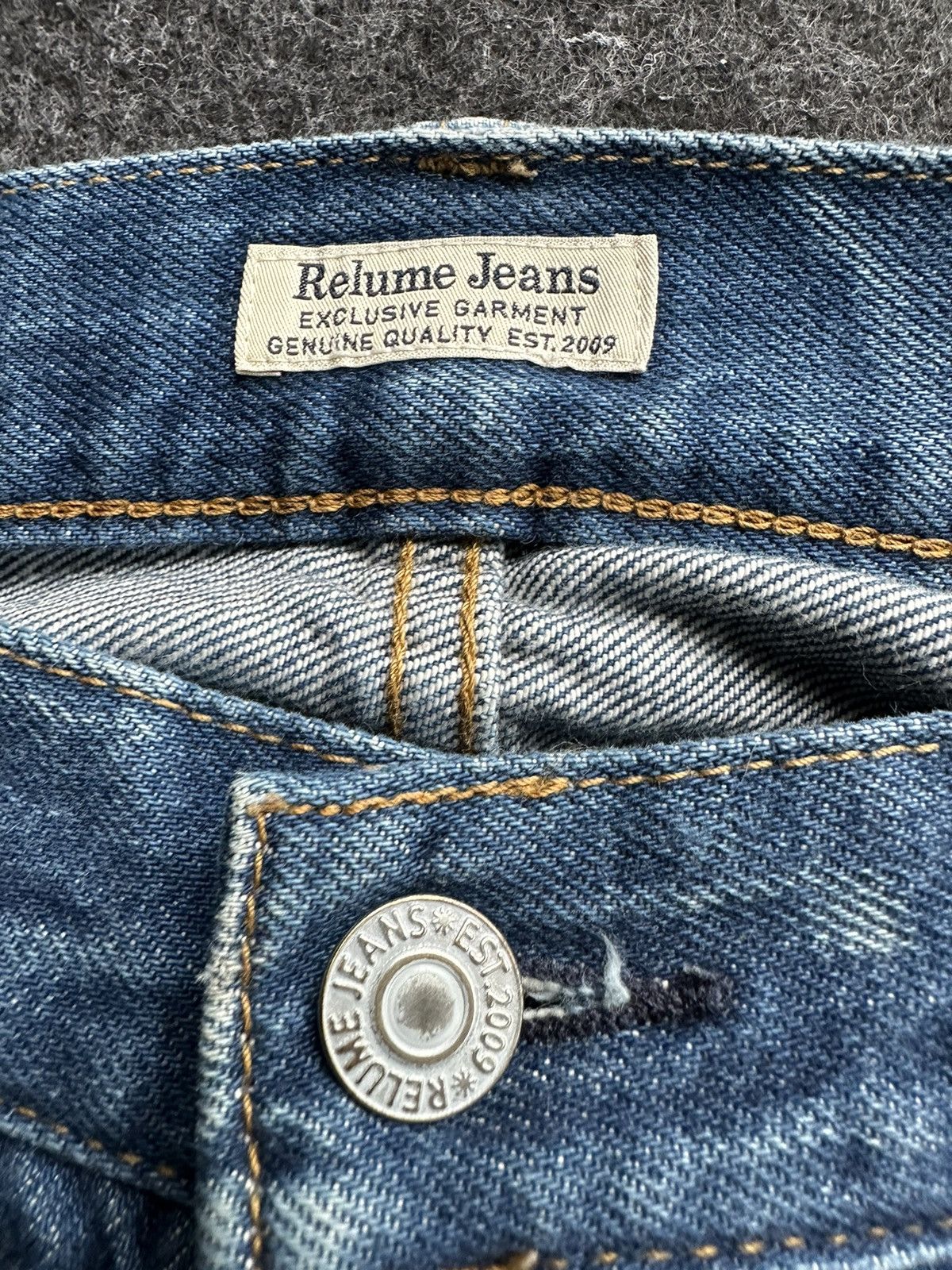 Journal Standard × KOJIMA GENES Vintage Relume Journal Standard Redline Faded Denim D414 Size US 33 - 14 Thumbnail