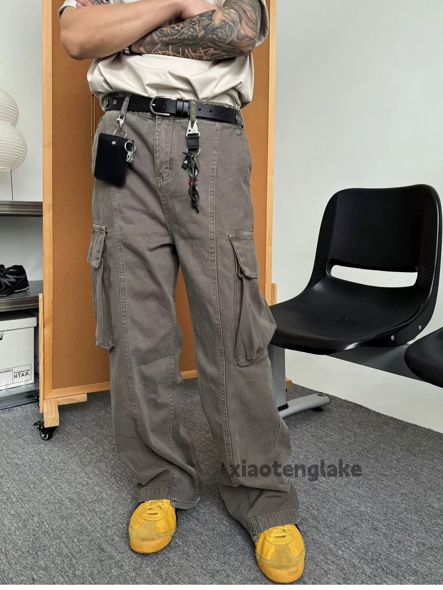 Designer × Japanese Brand × Vintage washed faded cleanfit yuppie work carpenter cargo pants Size US 30 / EU 46 - 6 Thumbnail