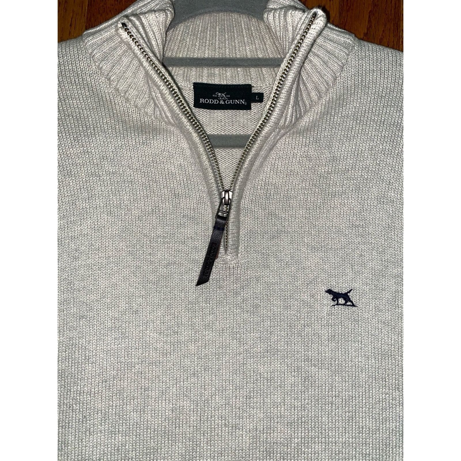 Rodd & Gunn Rodd & Gunn $149 Merrick Bay Quarter Zip Cotton Sweater L Size US L / EU 52-54 / 3 - 3 Thumbnail
