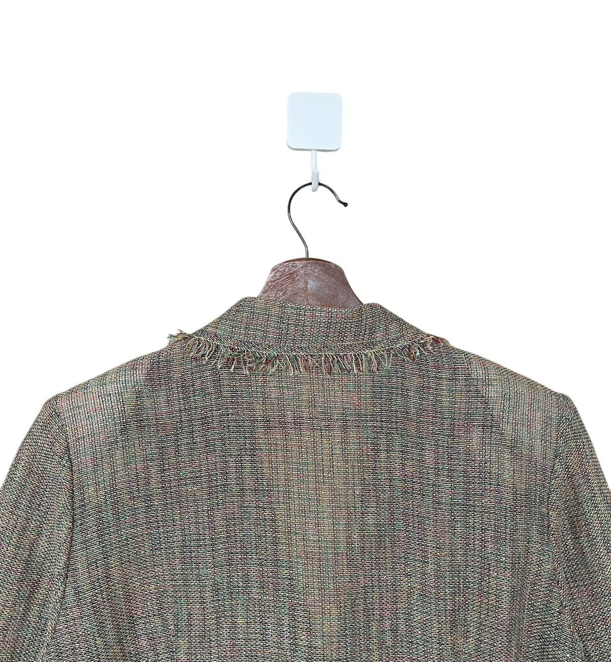 Japanese Brand Vintage Japanese Brand Bonsaune Wool Linen Silk Blazer 1990s Size 4XL / US 24-26 - 4 Thumbnail