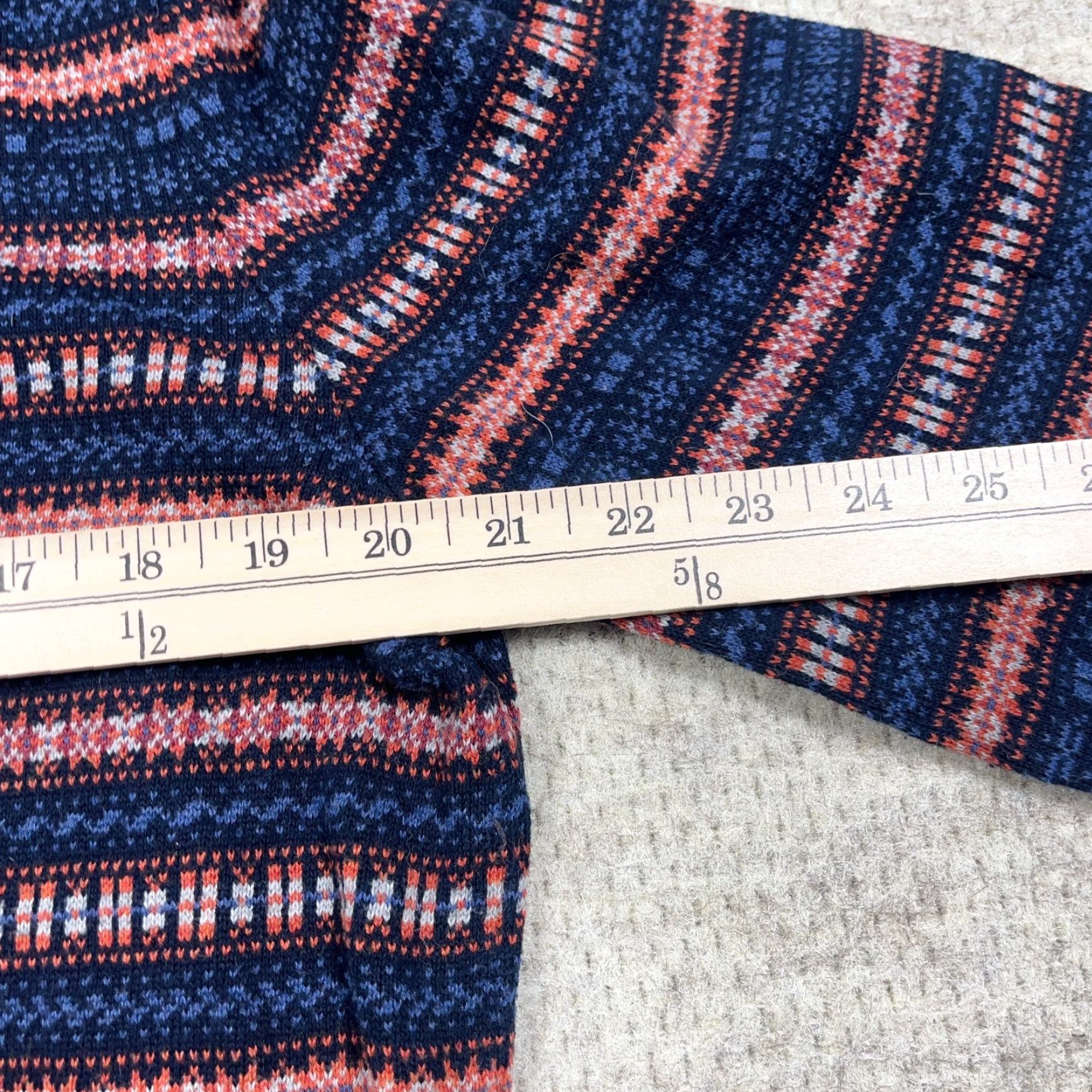 Jos. A. Bank Jos A Bank Sweater Men XL Blue Red Crewneck Nordic Grandpa Cotton Traveler Knit Size US XL / EU 56 / 4 - 6 Thumbnail