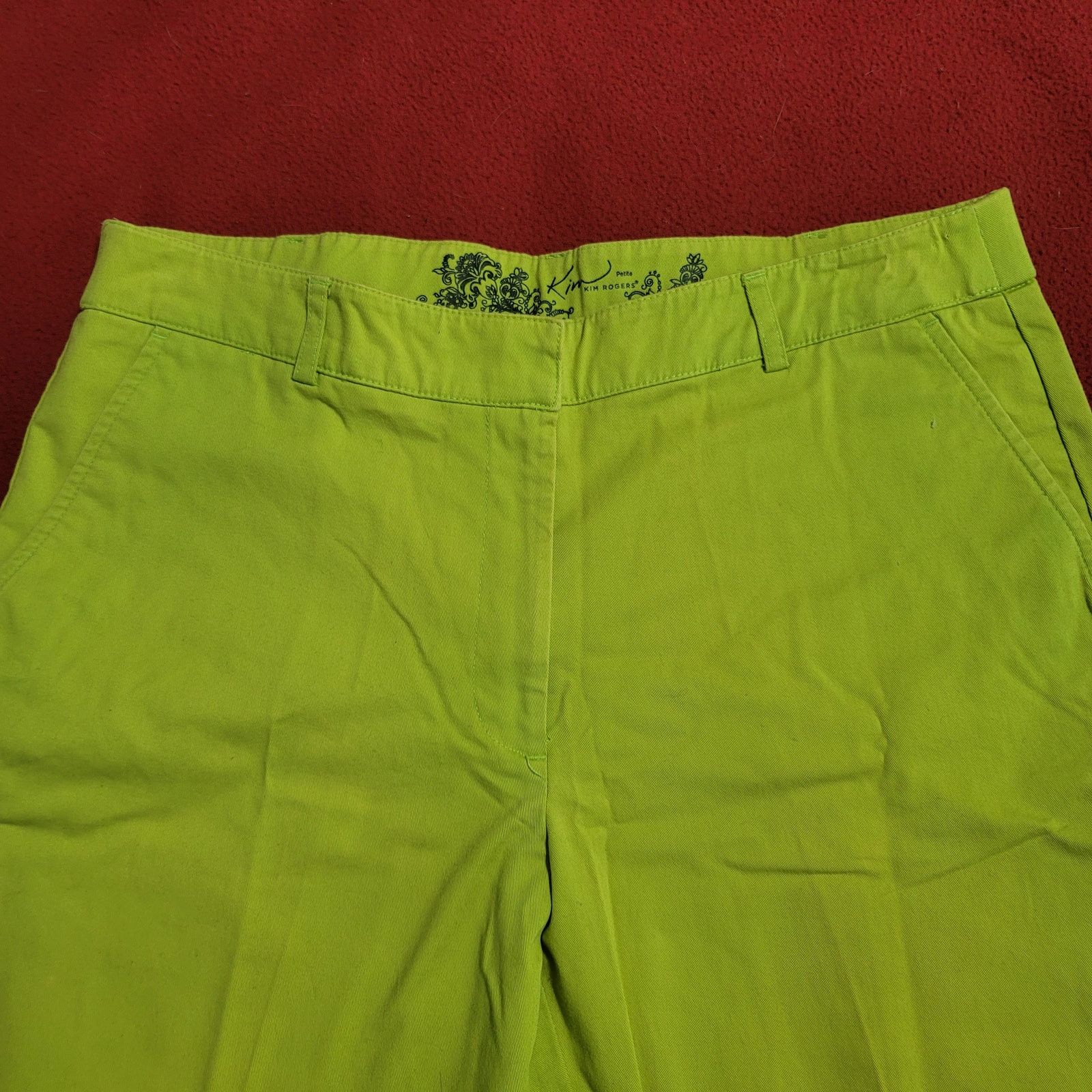 Other Kim Rogers Lime Green Flat Front Capri Pants 10P Lightweight Size 32" / US 10 / IT 46 - 1 Thumbnail