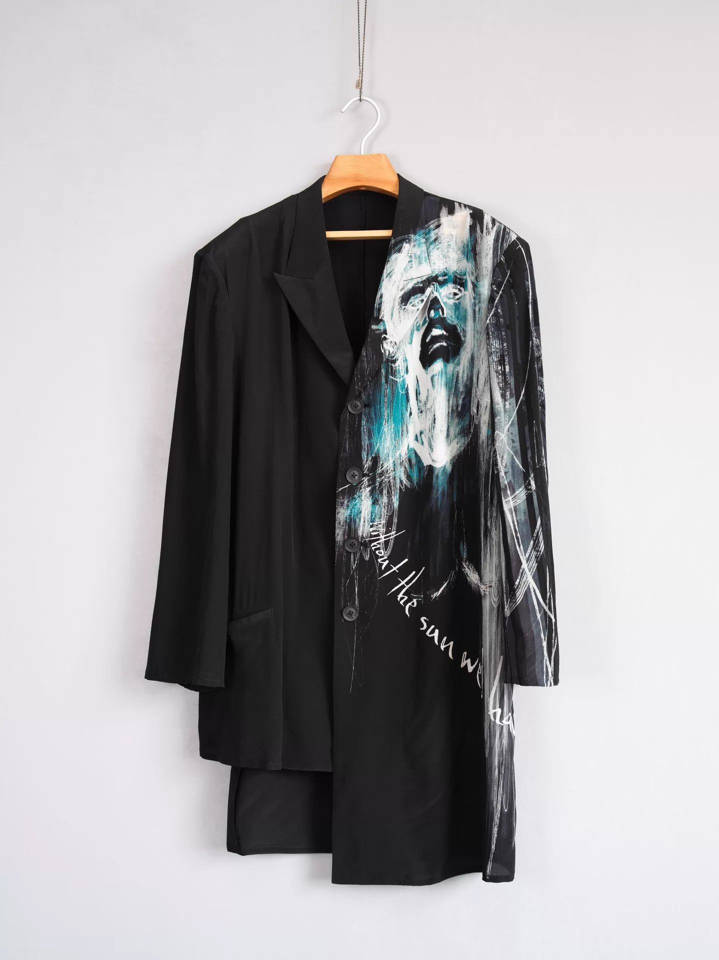 Yohji Yamamoto Yohji Yamamoto 25SS Silk Blue Portrait Double Crepe Jacket Size US M / EU 48-50 / 2 - 1 Thumbnail