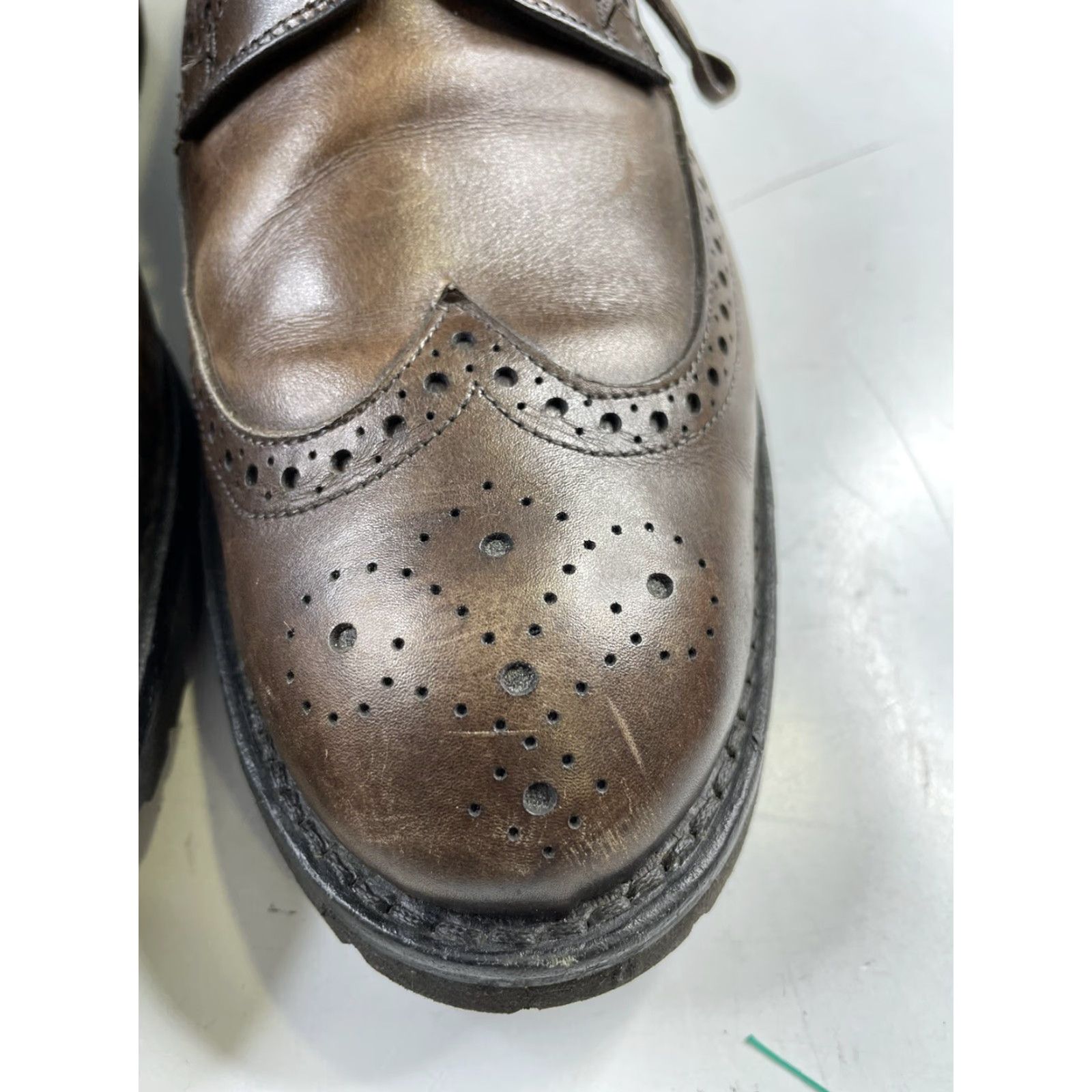 Allen Edmonds Allen Edmonds Tate Men's Brown Leather Wingtip Blucher Oxfords Size 11 D Shoes Dress Size US 11 / EU 44 - 4 Thumbnail