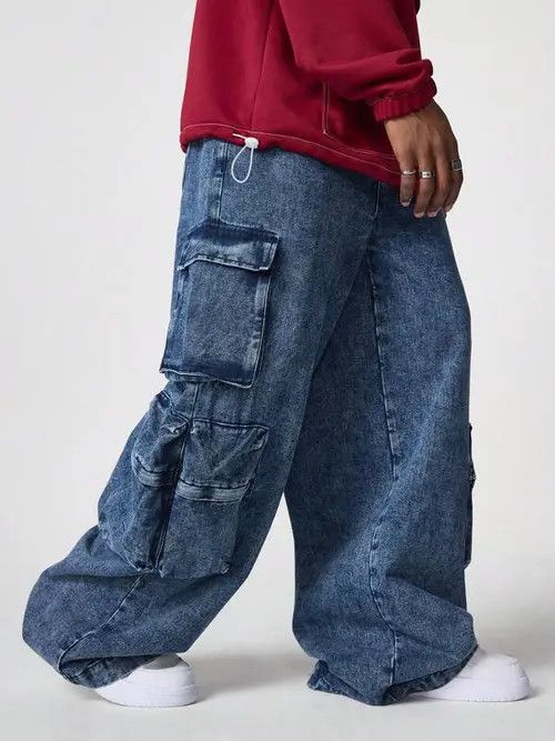 Designer Kusuno x Hoshi y2k baggy cargo hiphop Faded pants Size US 32 / EU 48 - 6 Thumbnail