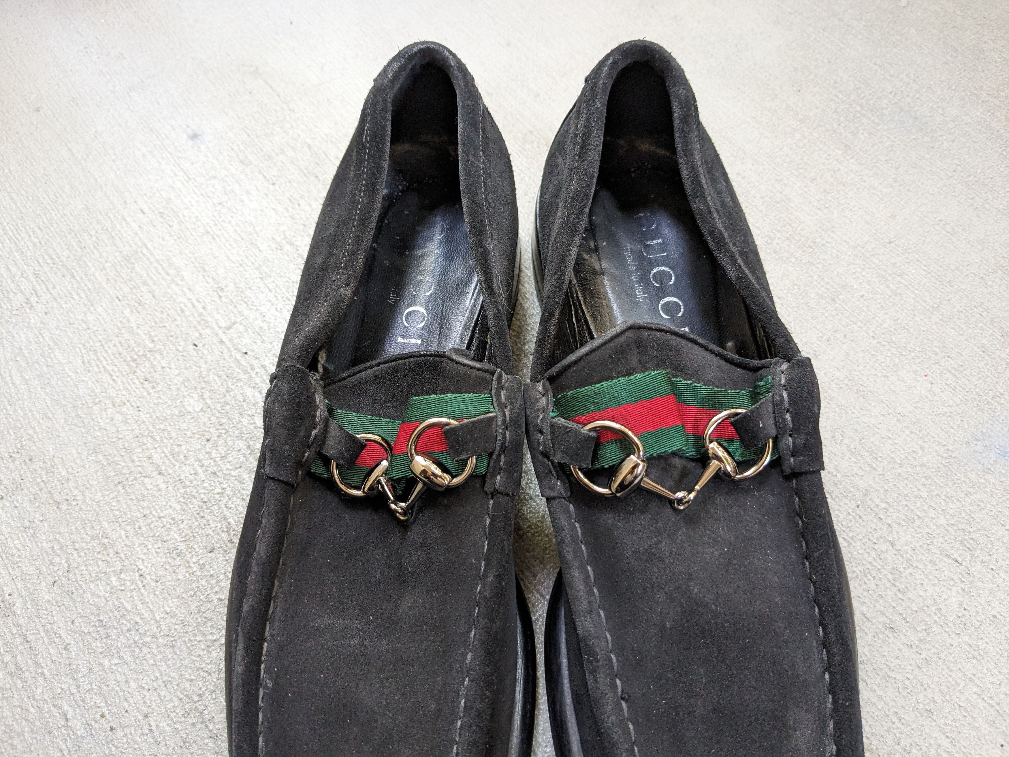 Gucci Gucci Horsebit Loafers Black Suede 10 Italy Slip On Snaffle Size US 10 / EU 43 - 4 Thumbnail