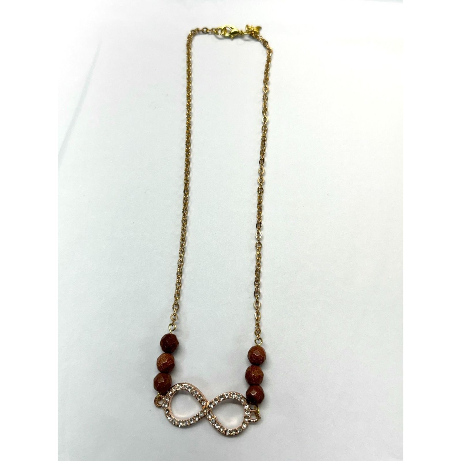 Vintage Vintage rhinestone infinity sign sandstone semi precious bea Size ONE SIZE - 5 Thumbnail