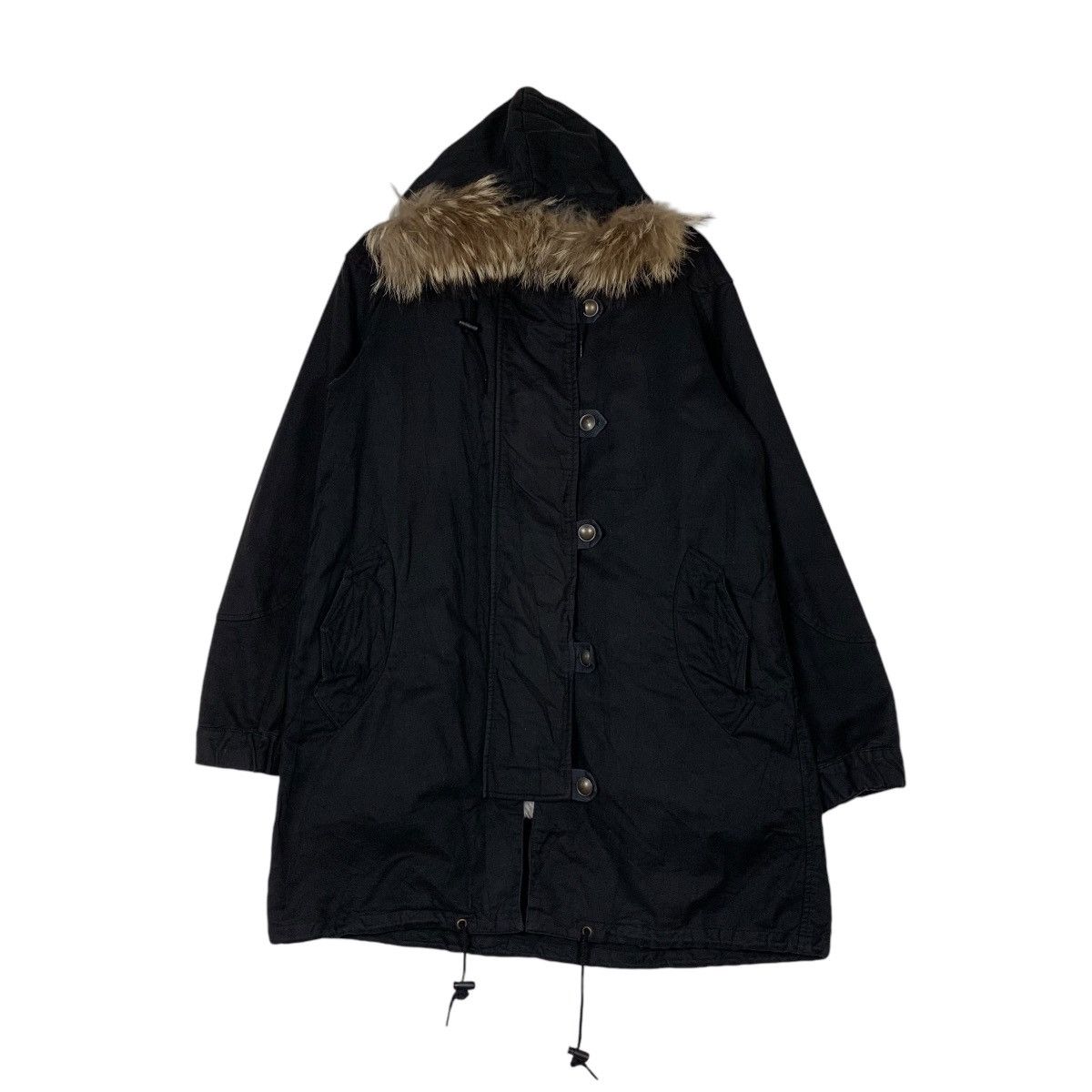 TSUMORI CHISATO Fur Hoodie Sherpa Lined Parka #1280-C58