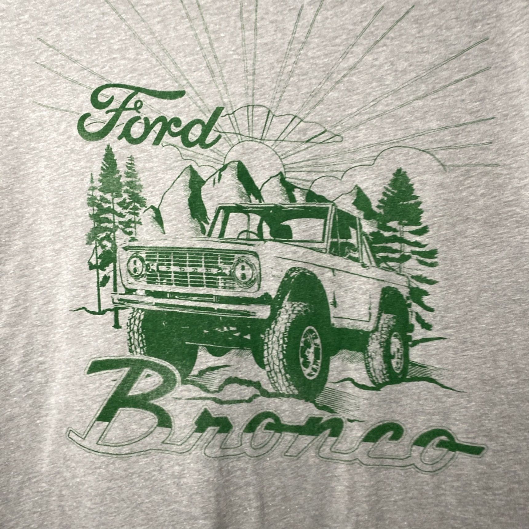 Ford Ford Bronco Shirt Mens Large Gray Green Graphic Tee Vintage Truck Off Road Style Size US L / EU 52-54 / 3 - 3 Thumbnail