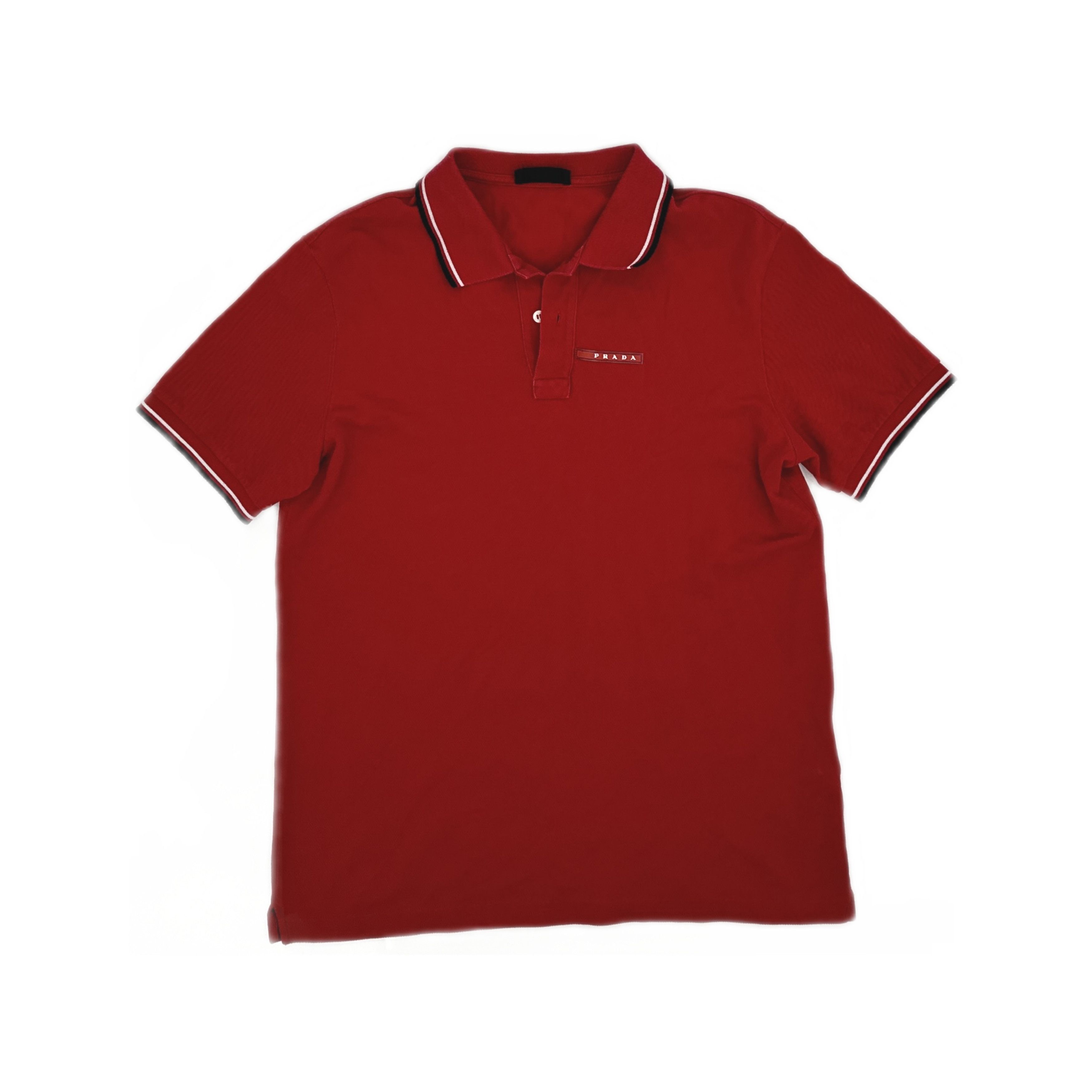 Prada Prada Red Cotton Polo Shirt Size XL Size US XL / EU 56 / 4 - 1 Thumbnail