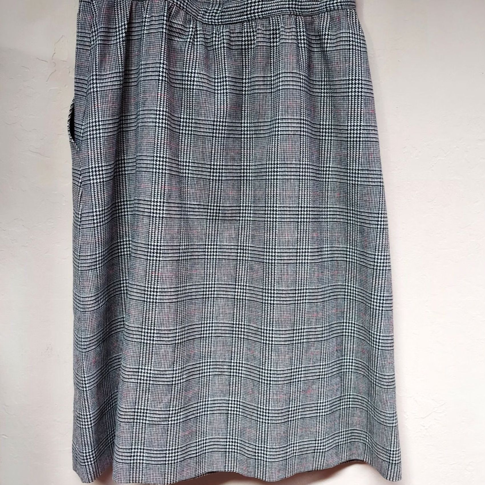 Talbots Talbots Austin Hills Skirt A-Line Midi Women 16 Black White Plaid Pockets Zip Button Fall Spring Summer Vintage No Size 38" / US 16 / IT 52 - 2 Thumbnail