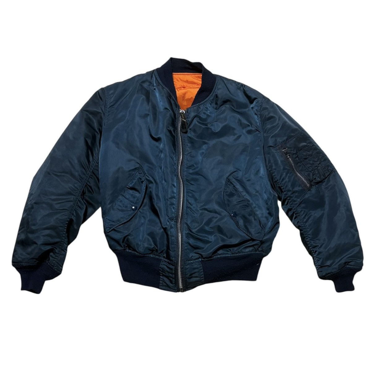 Alpha Industries 1990s USAF REVERSIBLE BOMBER JACKET Size US M / EU 48-50 / 2 - 1 Thumbnail
