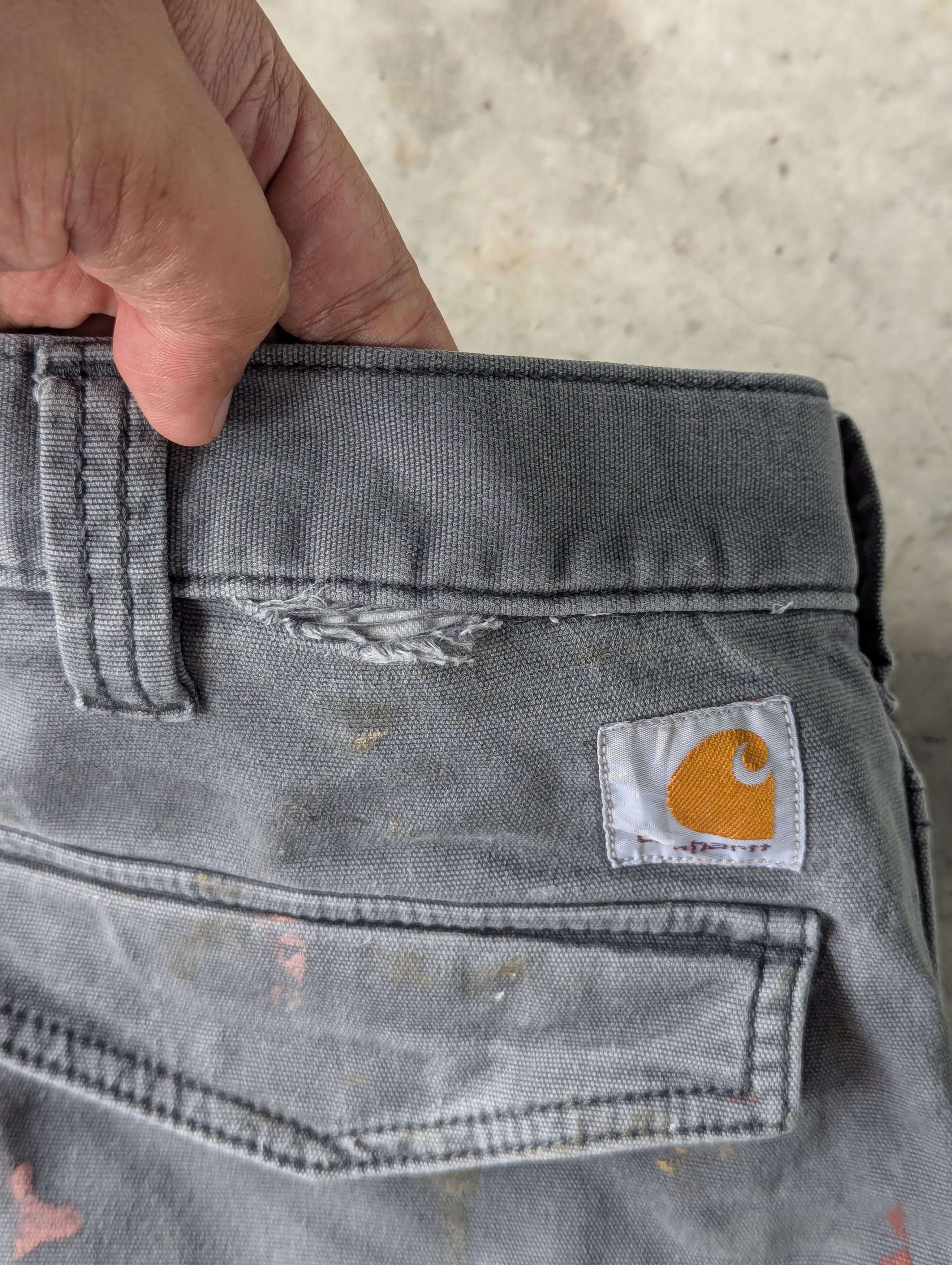 Carhartt Distressed Faded Painter Gray Carhartt Short Cargo Pants Size US 40 / EU 56 - 3 Thumbnail