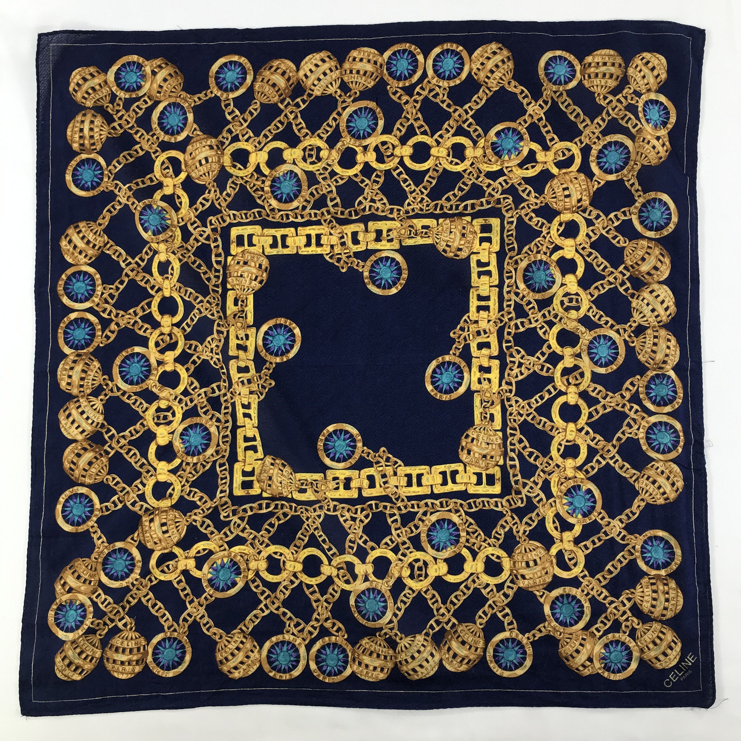 Celine × Vintage Celine Bandana / Handkerchief / Neckerchief - S1343 Size ONE SIZE - 1 Thumbnail
