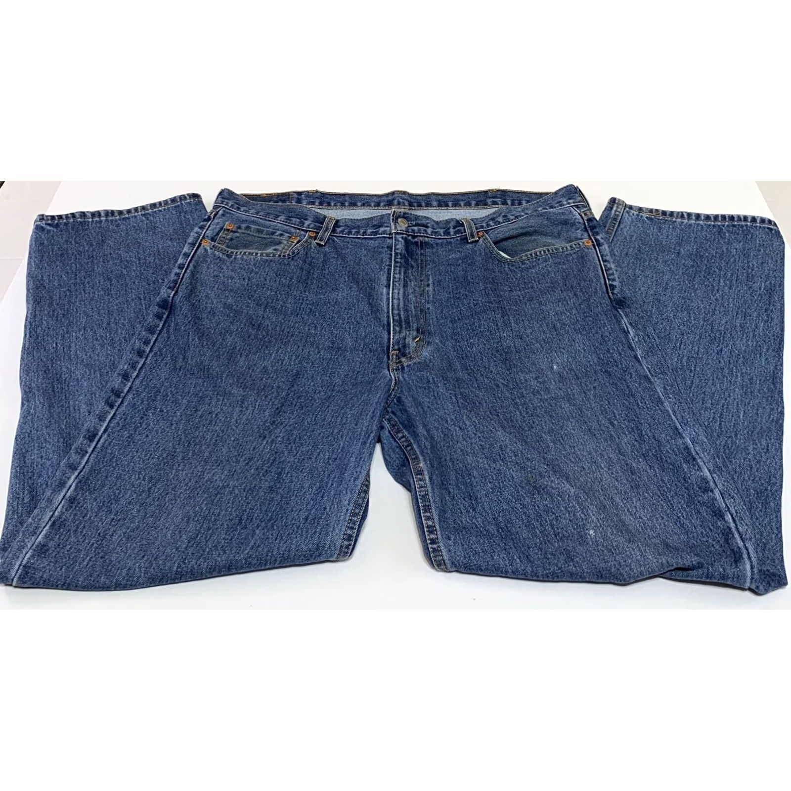 Levi's Levi’s 550 Relaxed Fit Denim Jeans 42x32 Distressed Blue 42 Inseam Mens Regular Waist 42 Size US 42 / EU 58 - 2 Thumbnail