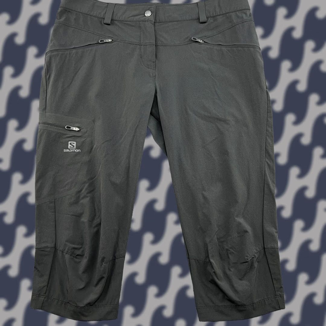 Salomon Salomon Womens Trekking Shorts Gray Size EU 44 Sport Athletic Pockets Quick Dry Stretch Softshell Hiking Size 30" / US 8 / IT 44 - 1 Thumbnail