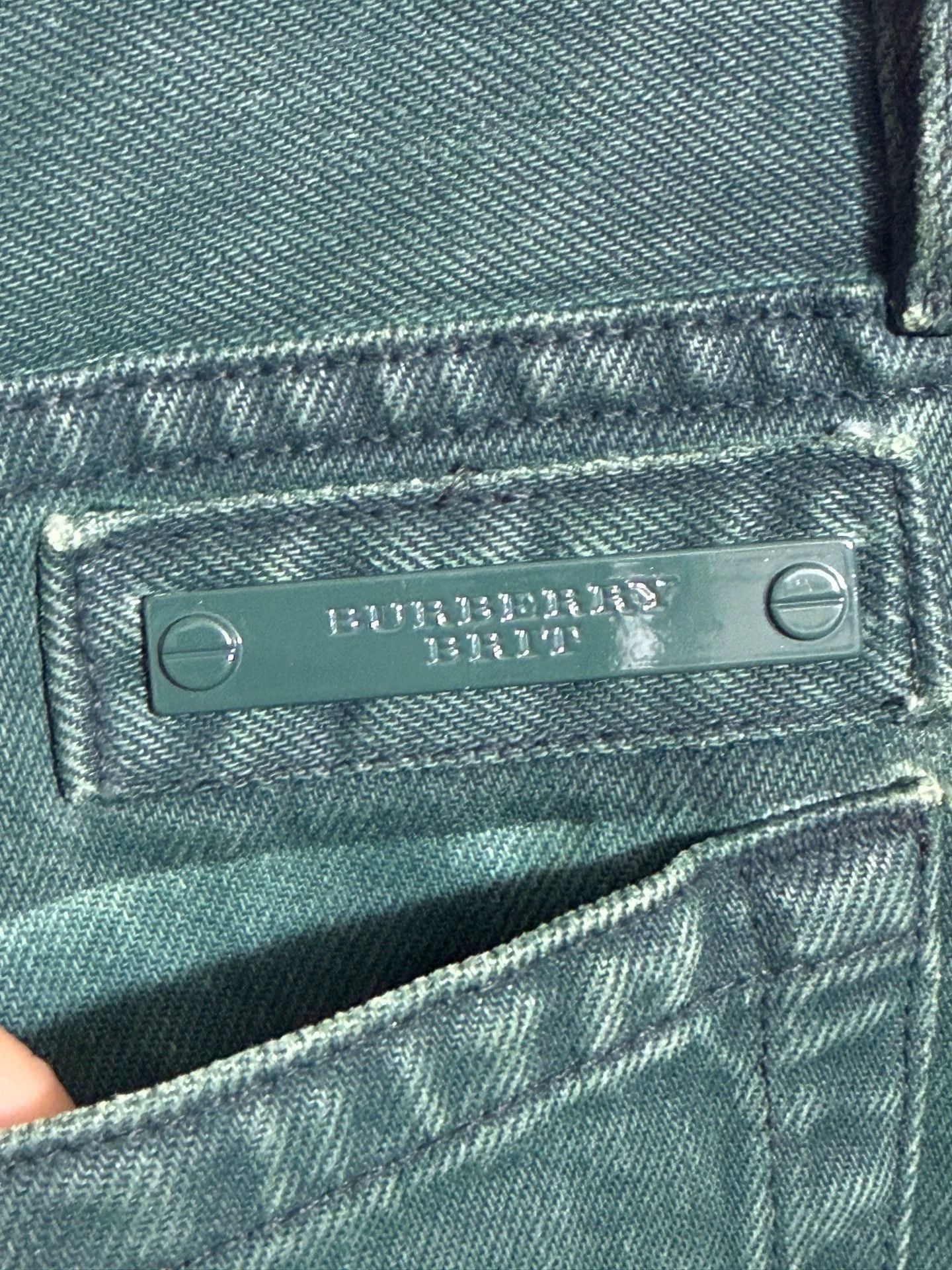 Burberry Green Denim Pants Size 32 Size US 26 / EU 42 - 5 Thumbnail