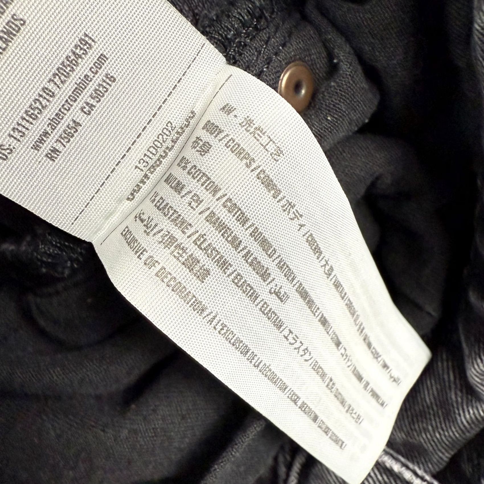 Abercrombie & Fitch Abercrombie & Fitch Jeans Men Black Faded 90s Straight Stretch Vintage Size US 29 - 7 Thumbnail