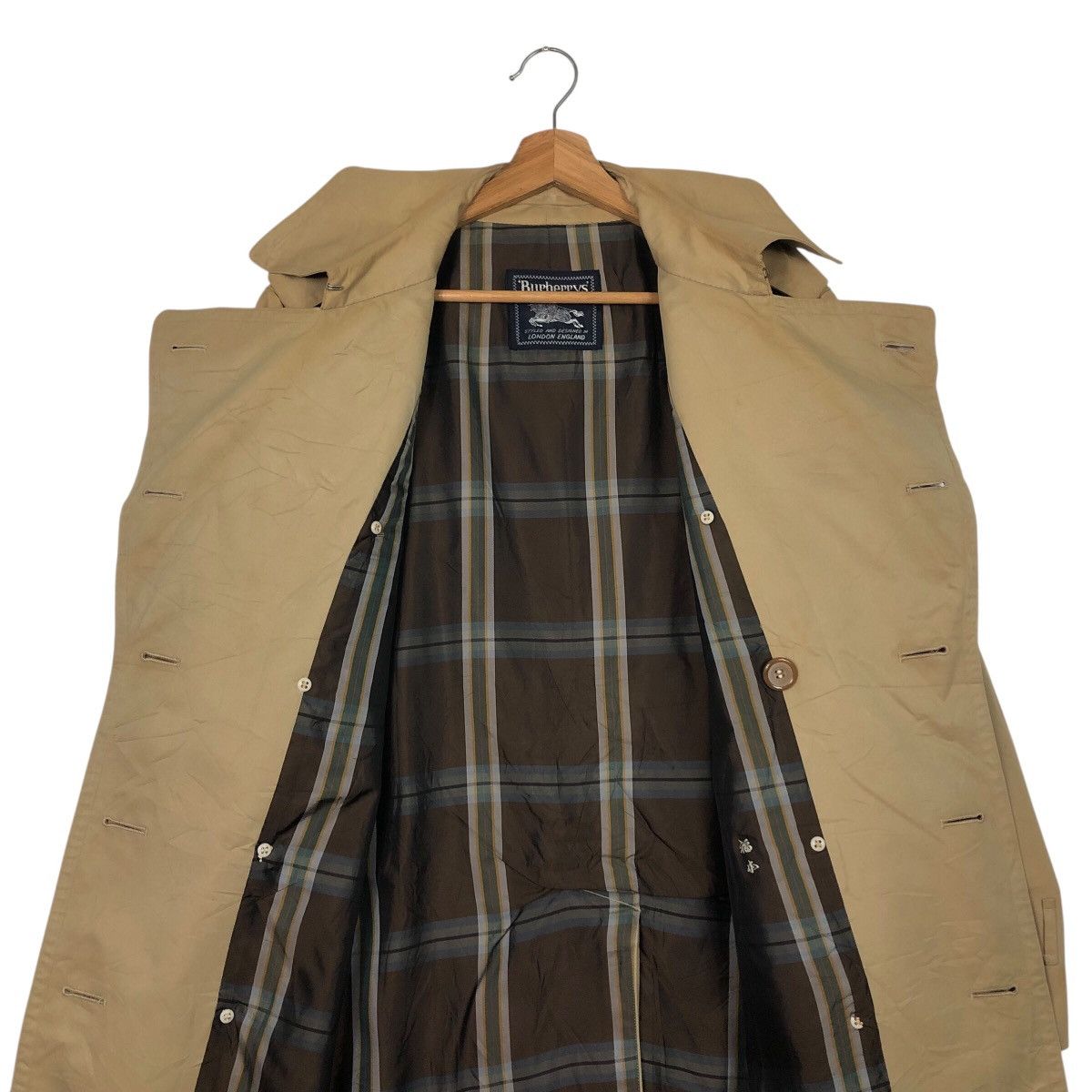 Burberry Vintage Long Jacket Trench Coat Burberry England Nova Check Size US M / EU 48-50 / 2 - 16 Thumbnail